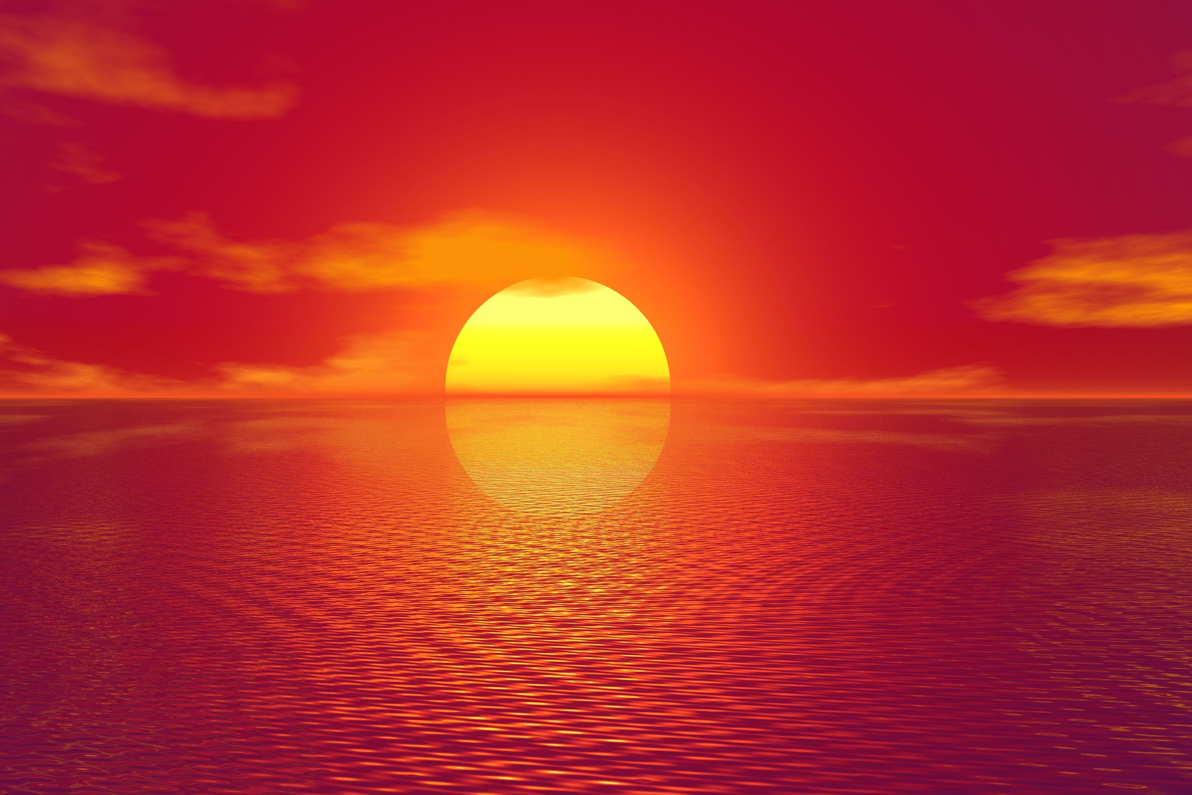 3840x2560 Big Sun Sunset 4k, HD Nature, 4k Wallpaper, Image, Background, Photo and Picture
