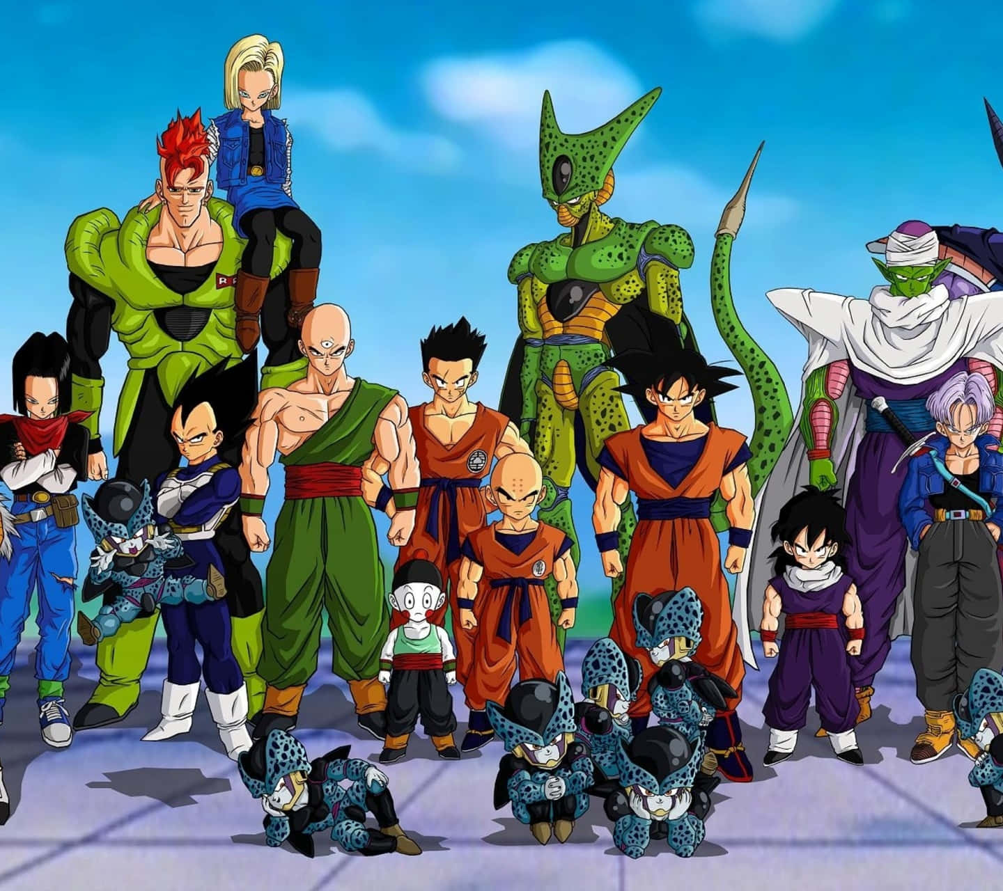 1440x1280 Download Exciting Dragon Ball Z Characters Lineup Wallpaper