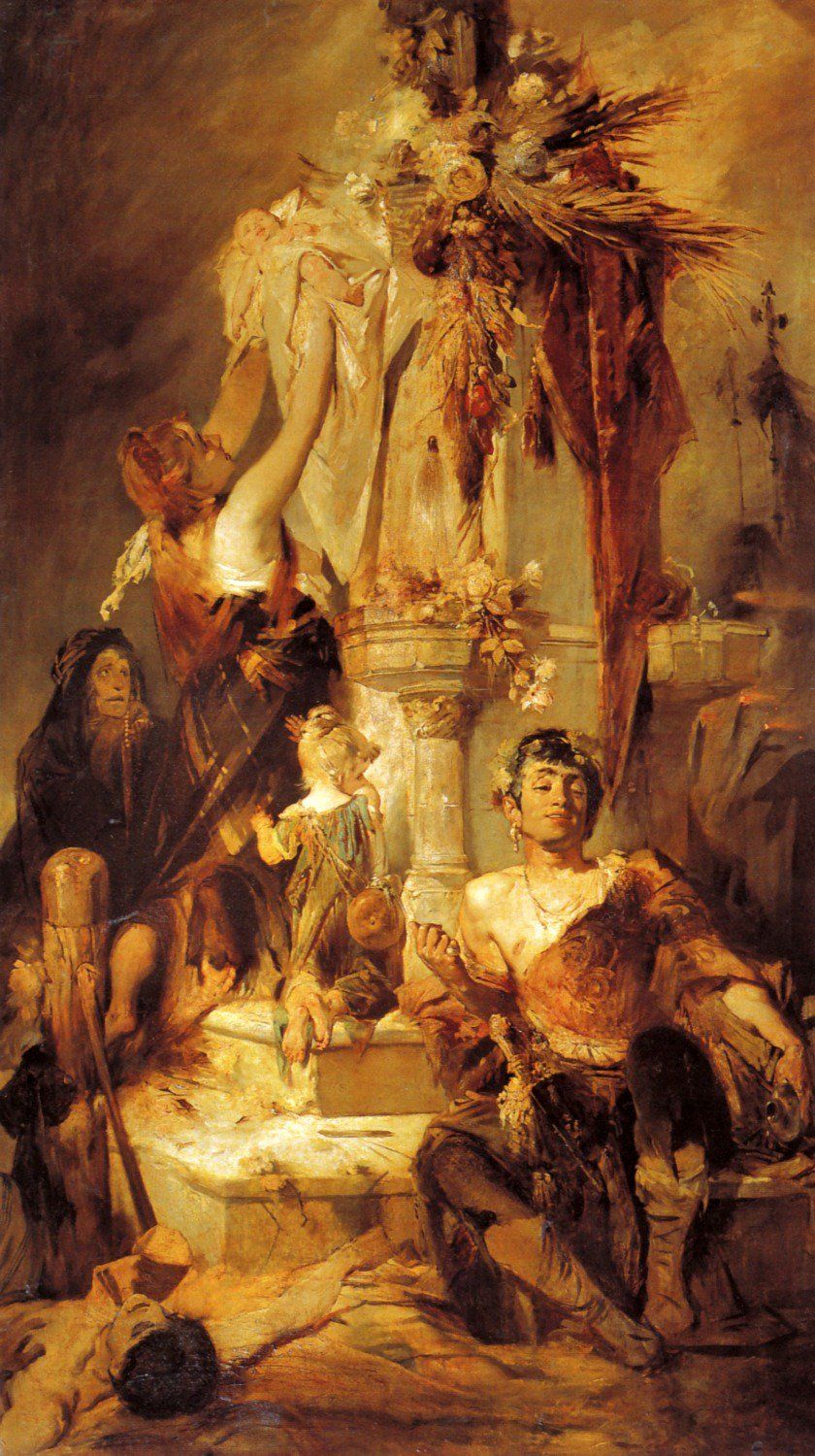 840x1500 Paintings With A Lot Going On, Most Of It All At Once. Austrian. Hans Makart, Academic History Painter(1840 1884). Best Known For His Influence On Gustav Klimt