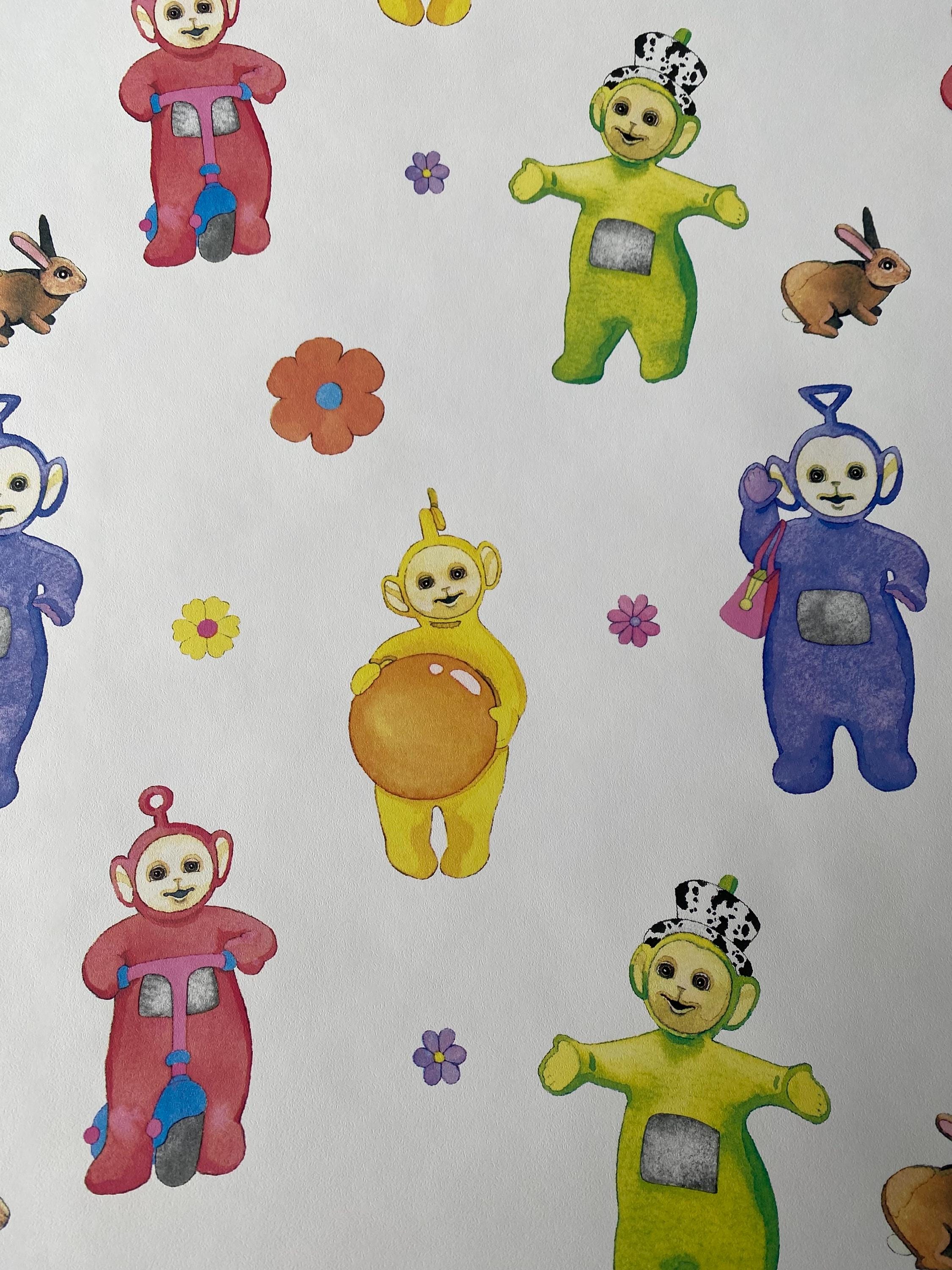 2250x3000 Teletubbies Vintage Wallpaper Rare by the Yard Art Wall