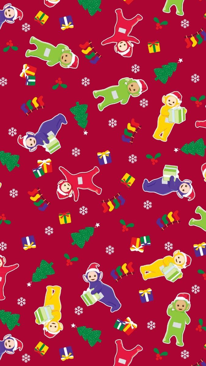 675x1200 Teletubbies Winter Holiday Phone Wallpaper