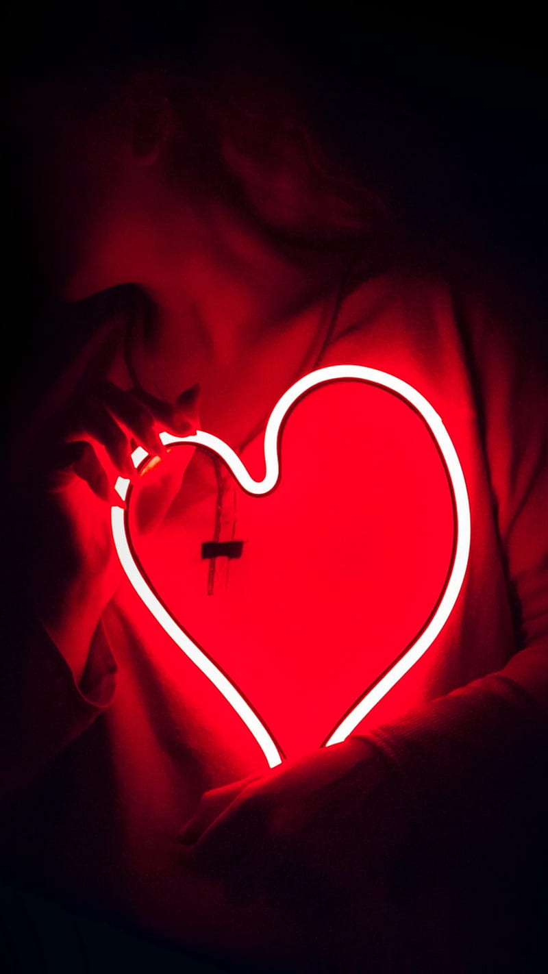 800x1422 Heart, girl, infinity, love, night, sign, simple, HD phone wallpaper