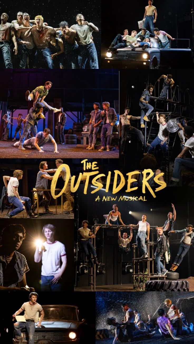 736x1308 Greasers and socs. Theatre picture, Musical cast, Broadway musicals