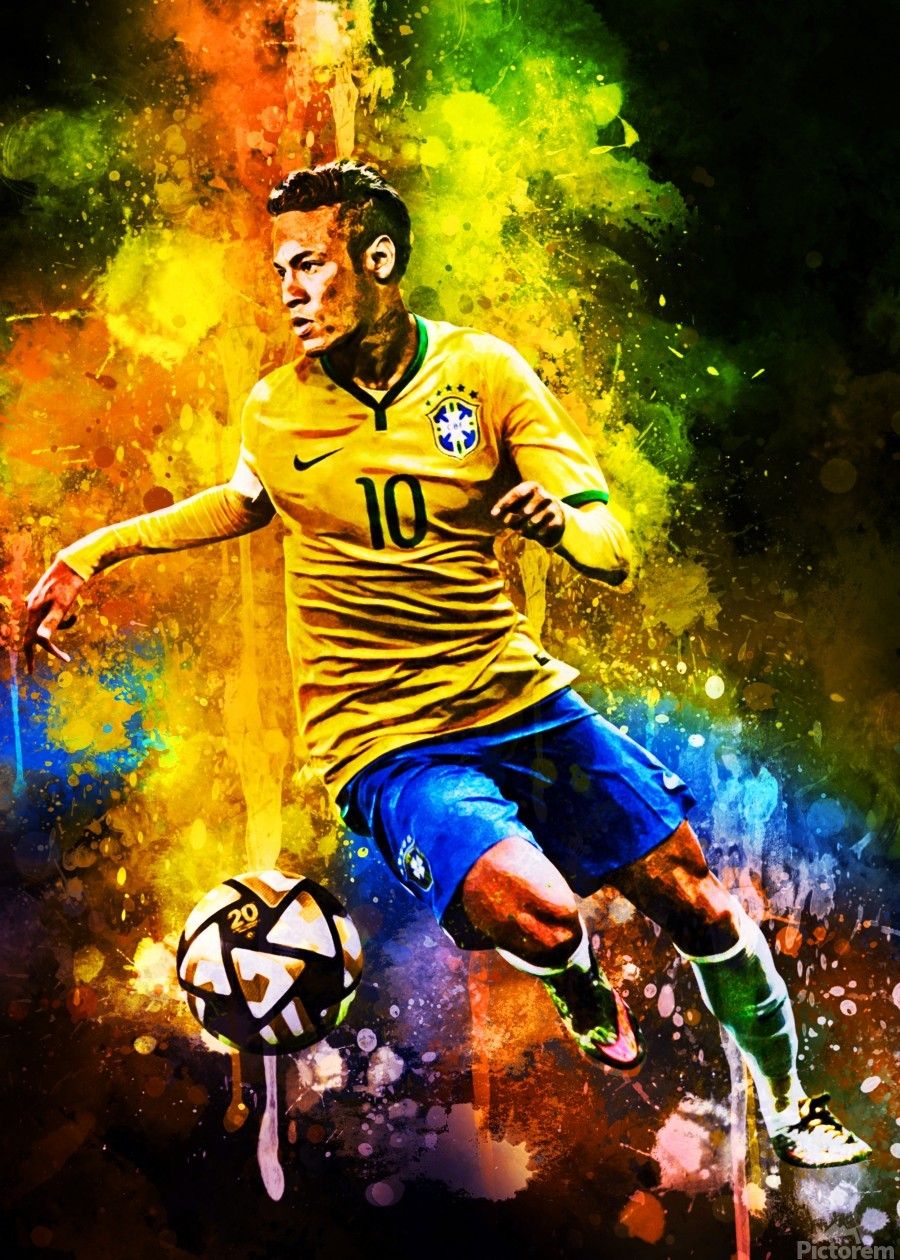 900x1260 Neymar Jr by Coolbits Artworks Wall Art