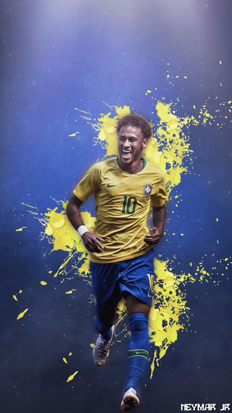 750x1334 Neymar World Cup Wallpaper