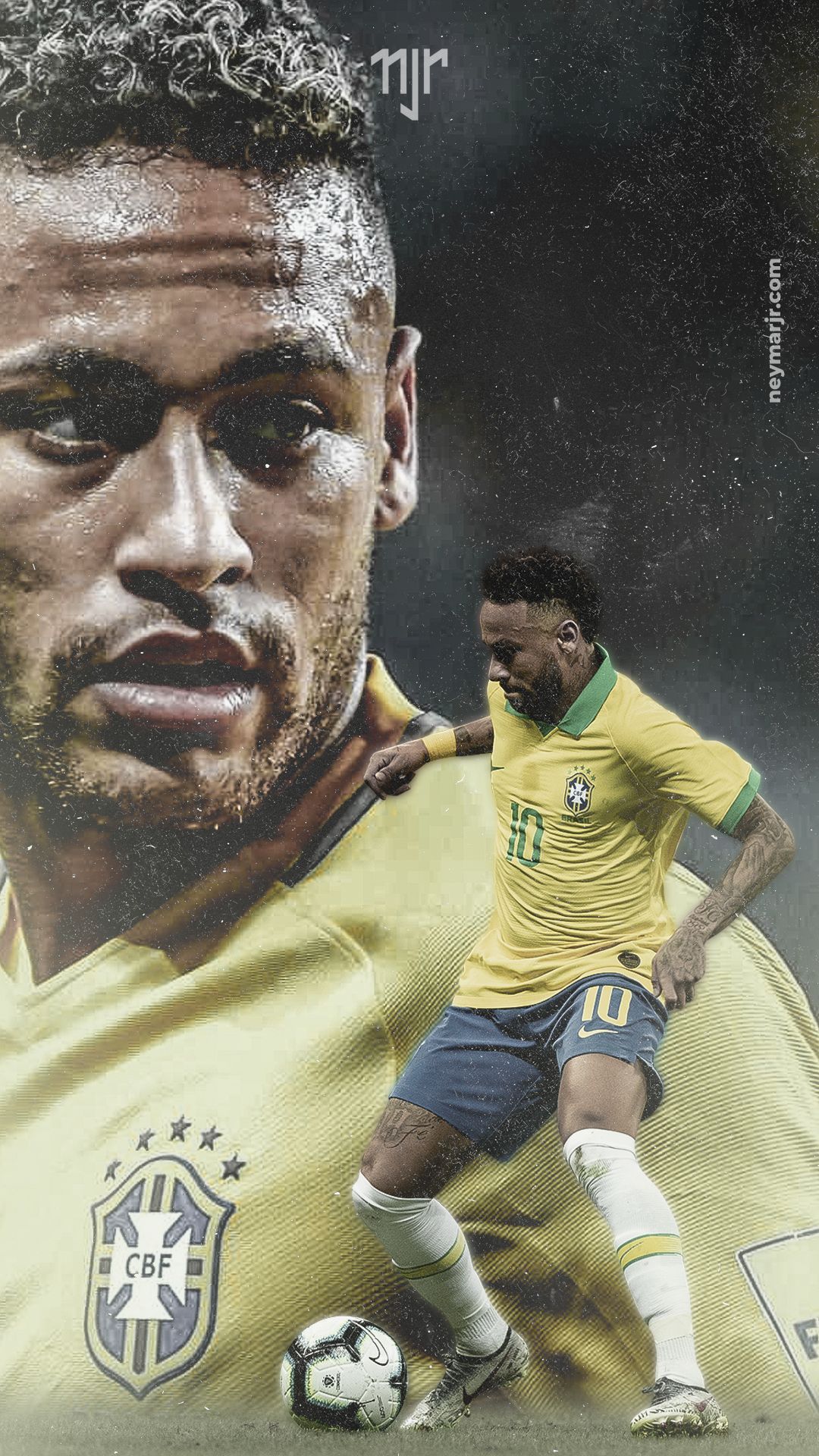 1080x1920 Neymar In Brazil Wallpaper