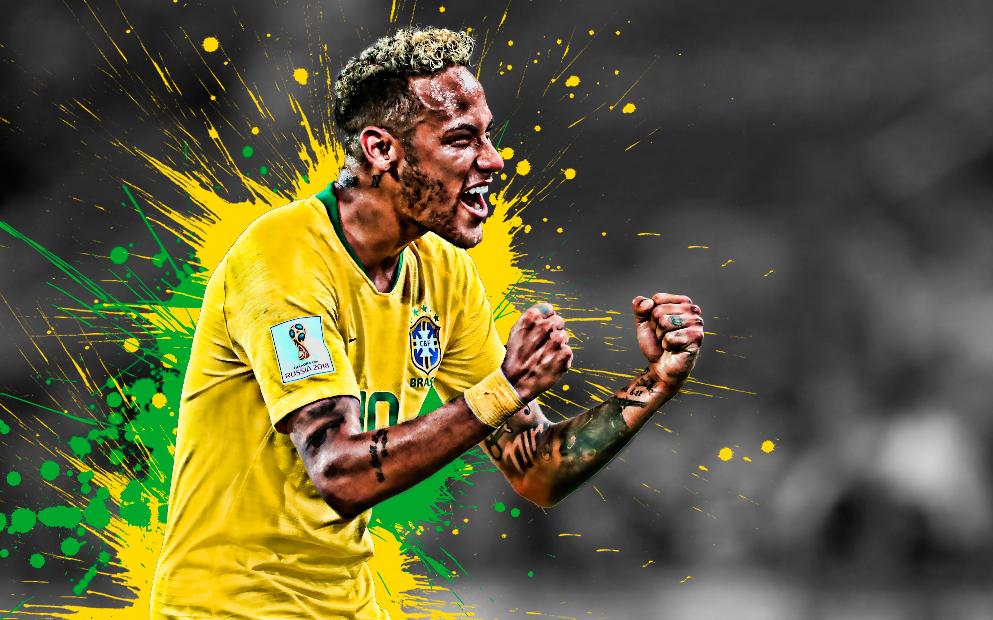 3840x2400 Phone wallpaper: Footballer, Neymar, Sports, Brazilian, Soccer 453861