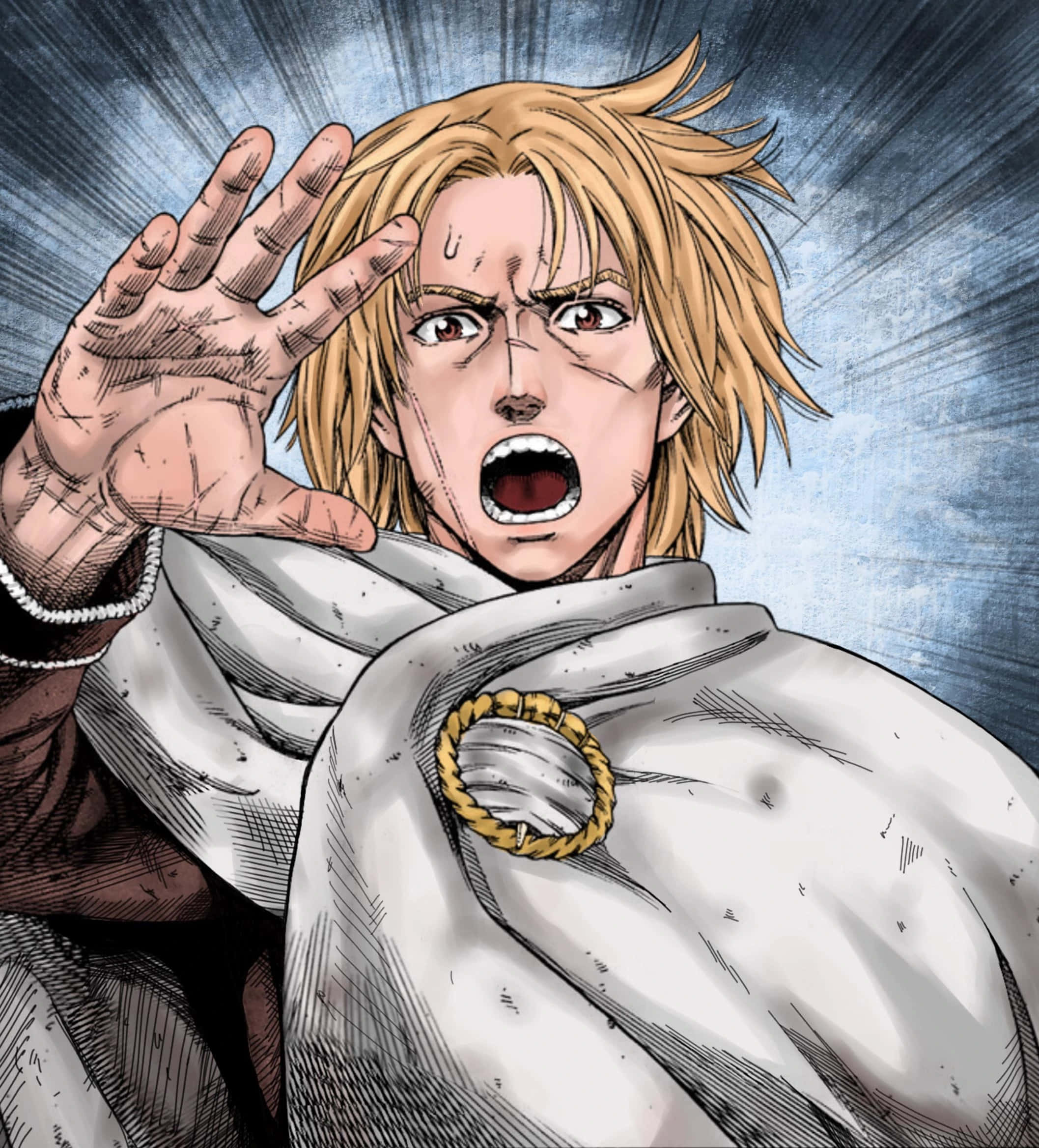2115x2336 Download Thorfinn Anime Character Reaction Wallpaper