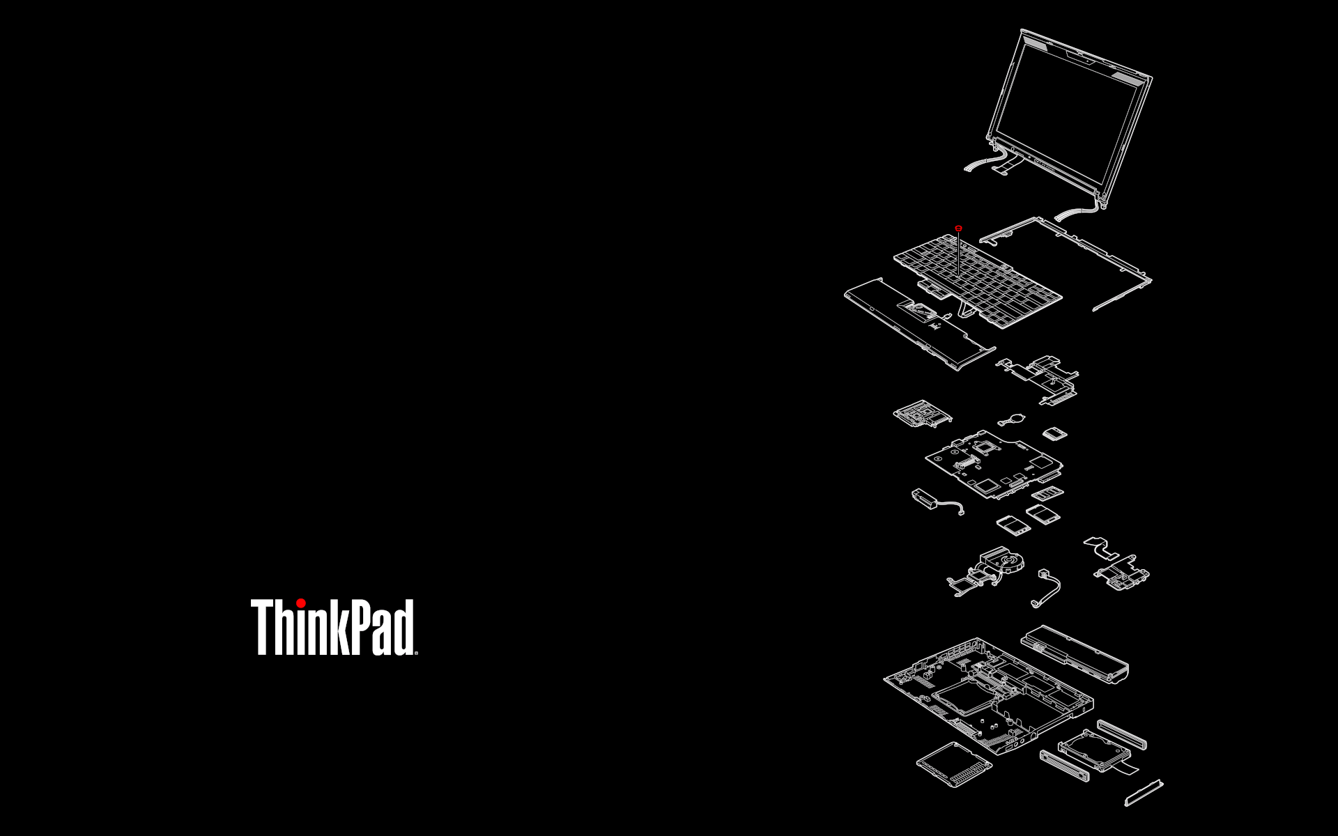 1920x1200 16:10 Exploded Thinkpad X200 Wallpaper