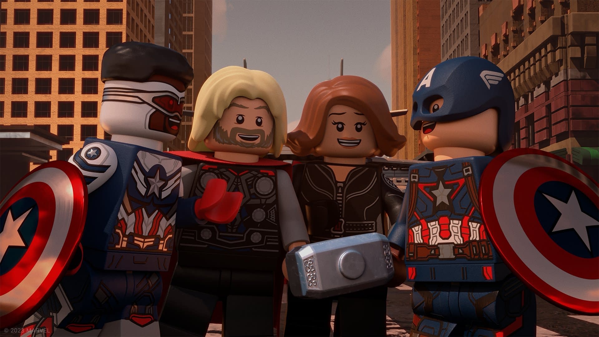 1920x1080 Marvel Avengers Lego Marvel Studios 10 Years New! Lego Marvel Avengers Tower Marvel Studios The