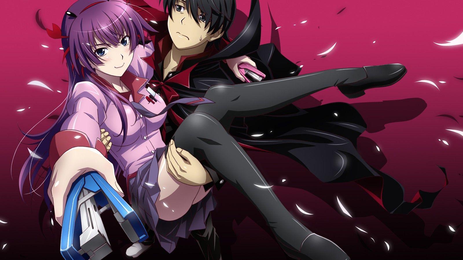1600x900 Koyomi Araragi And Hitagi Senjougahara Best Wallpaper 26307