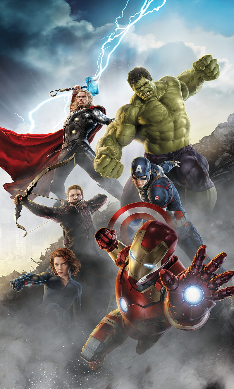 800x1330 Avengers age of ultron, captain america, hulk, iron man, thor, HD phone wallpaper