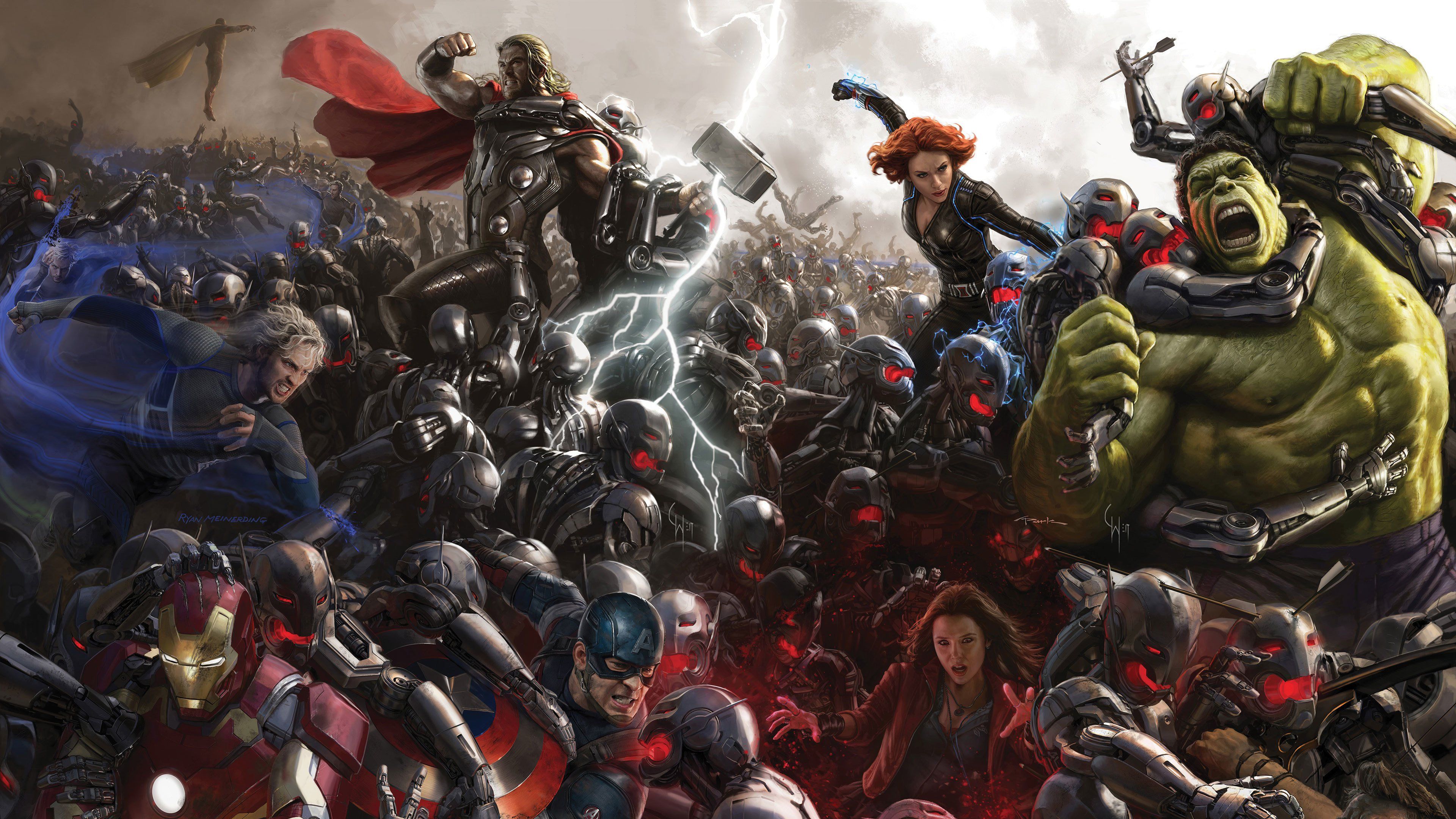 3840x2160 Avengers: Age of Ultron Epic Battle 4K Ultra HD Wallpaper