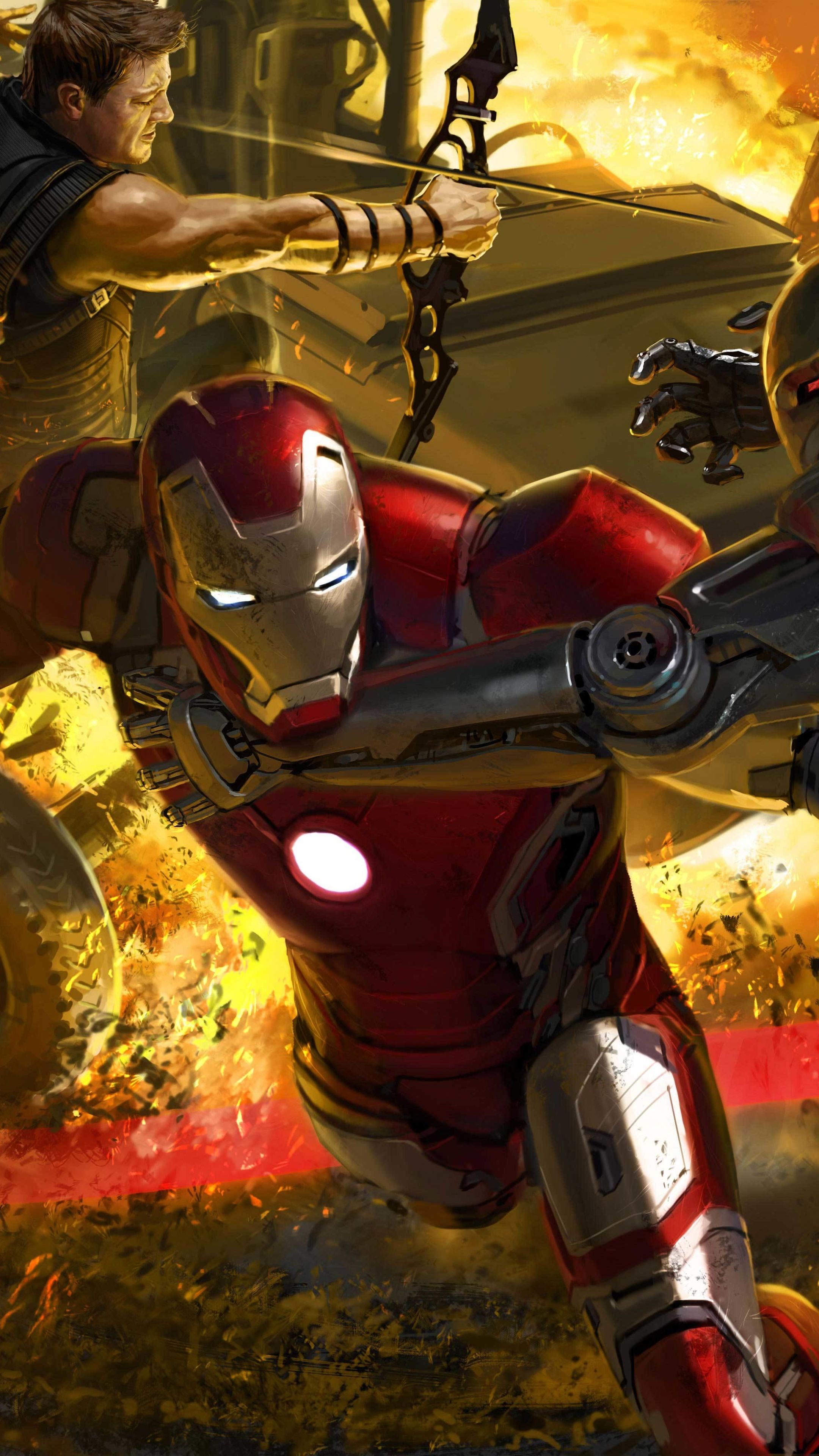 2160x3840 Phone wallpaper: Avengers, Movie, Avengers: Age Of Ultron, Hawkeye, Iron Man, The Avengers 1131008