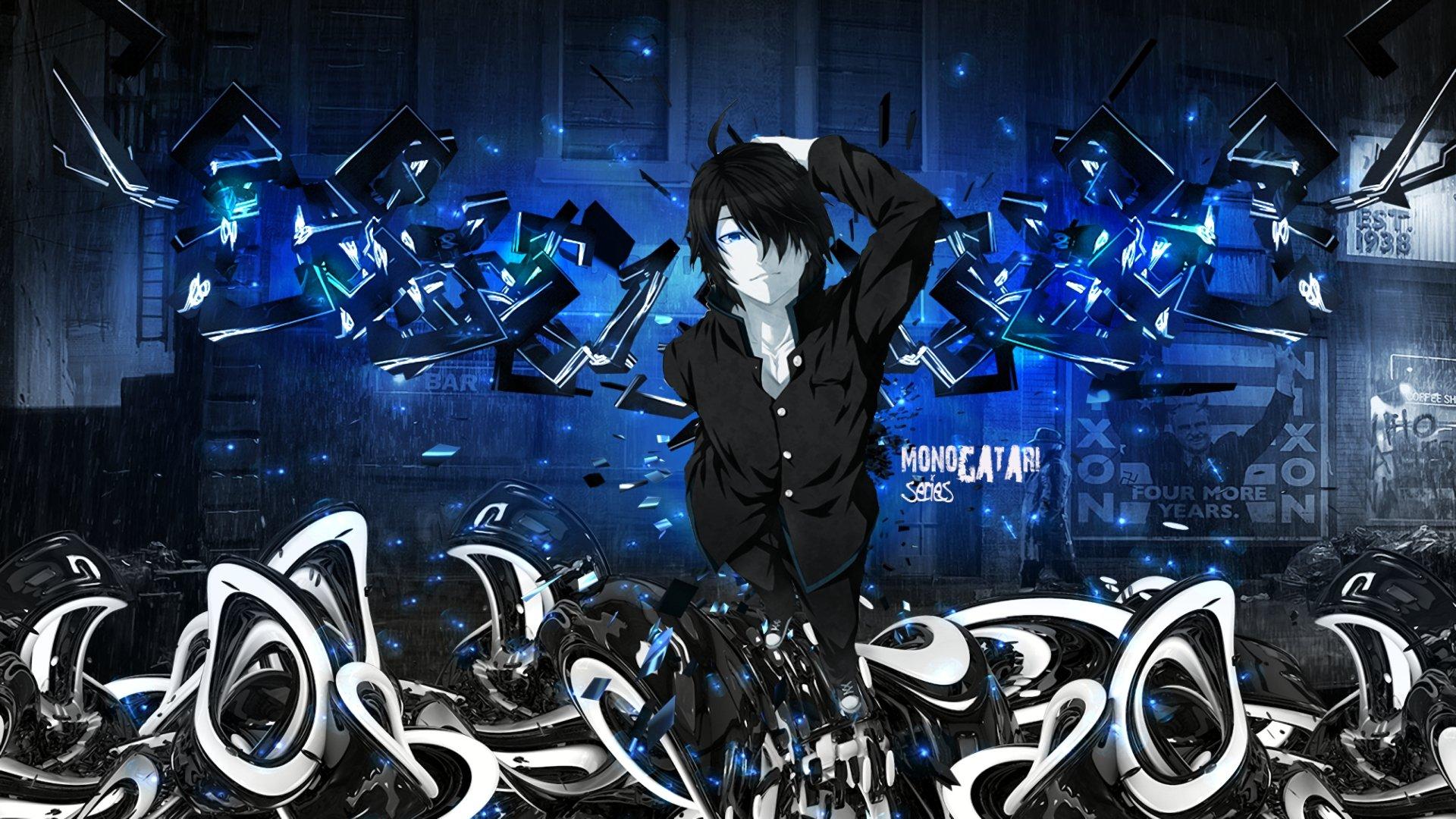 1920x1080 Awesome Koyomi Araragi free background for full HD PC