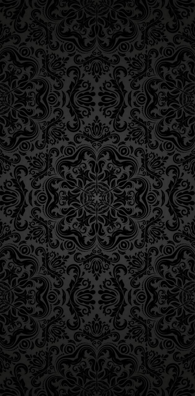 630x1280 Black Ornament wallpaper