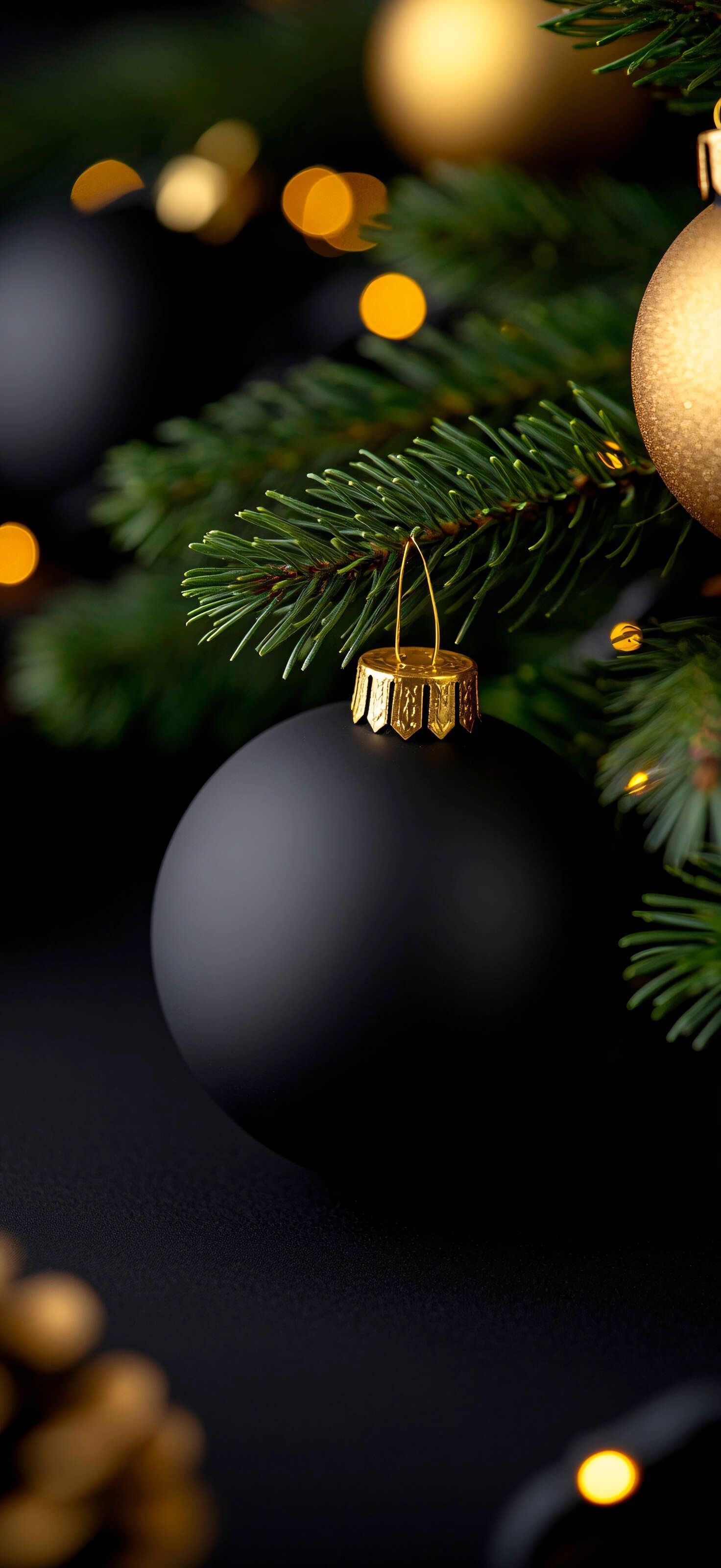 1472x3200 Christmas ornament wallpaper for iPhone