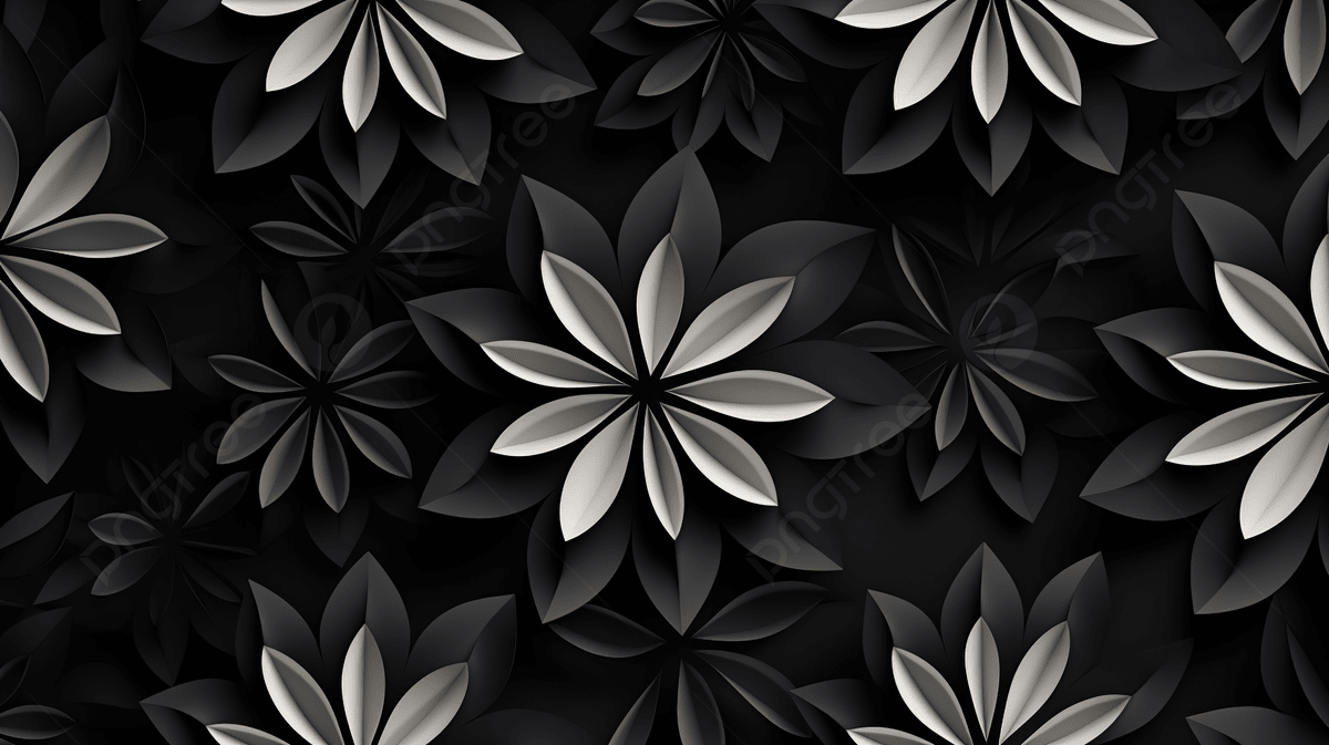 1200x673 Black Geometric Japanese Pattern With Floral Seamless Ornament, Black And White Pattern, Seamless Wallpaper, Seamless Pattern Background Image And Wallpaper for Free Download