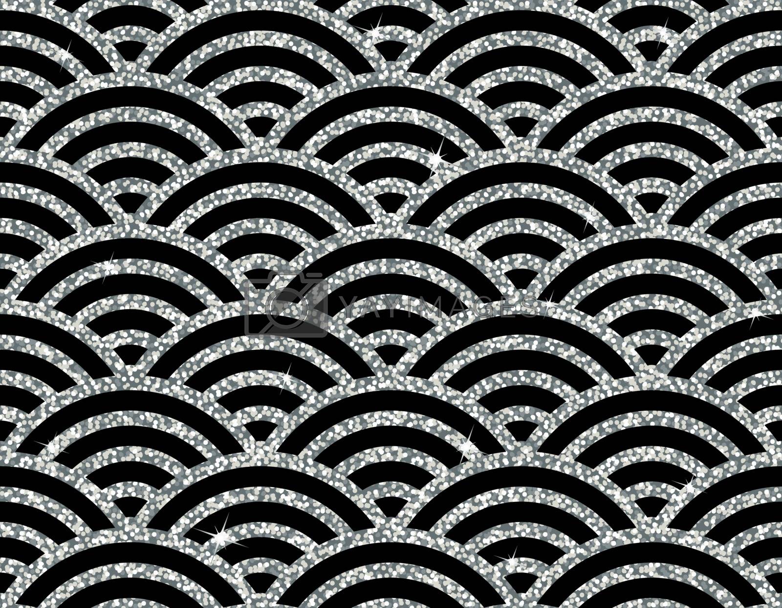 1600x1244 Seamless vector pattern. Traditional asian ornamental motive. Seamless background from a oriental silver ornament, fashionable modern wallpaper or textile. Elegant luxury tiled design. by SanyaL Vectors & Illustrations with Unlimited Downloads