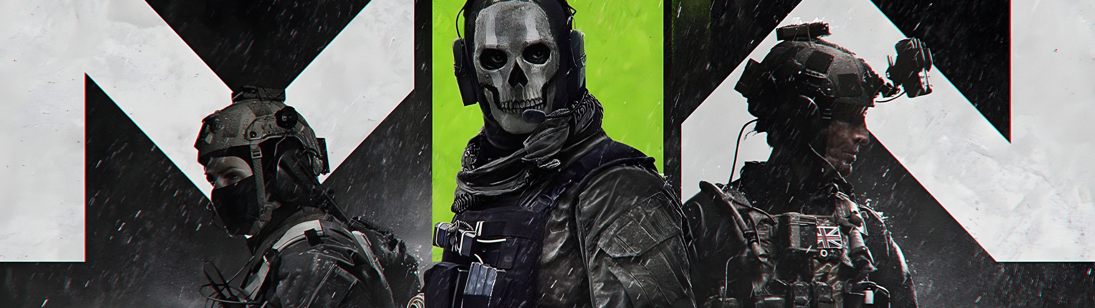 3840x1080 Call of Duty: Modern Warfare 2 Wallpaper 4K, PC Games, Ghost