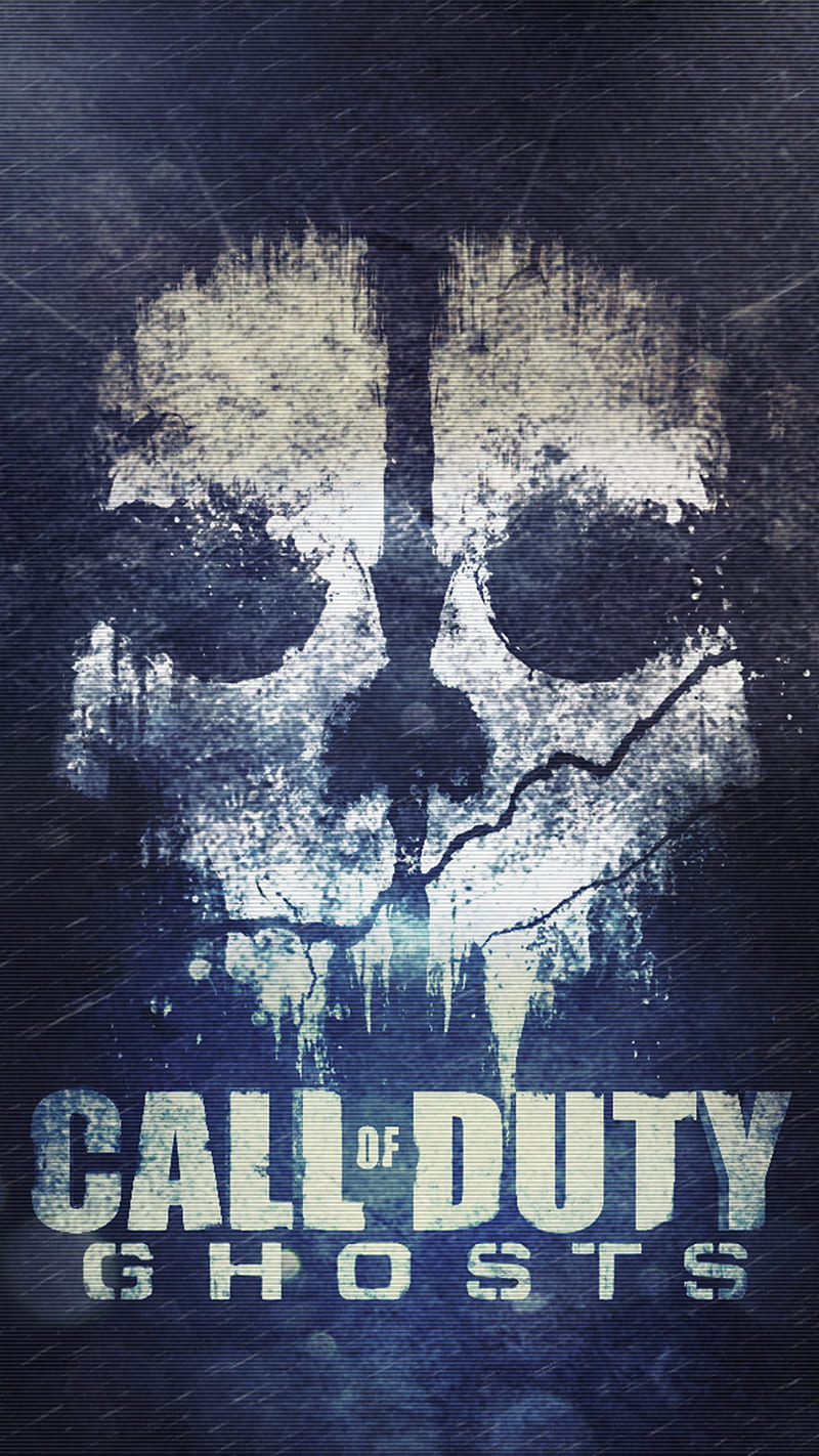 800x1422 Call of Duty Ghost, blue, skull, HD phone wallpaper