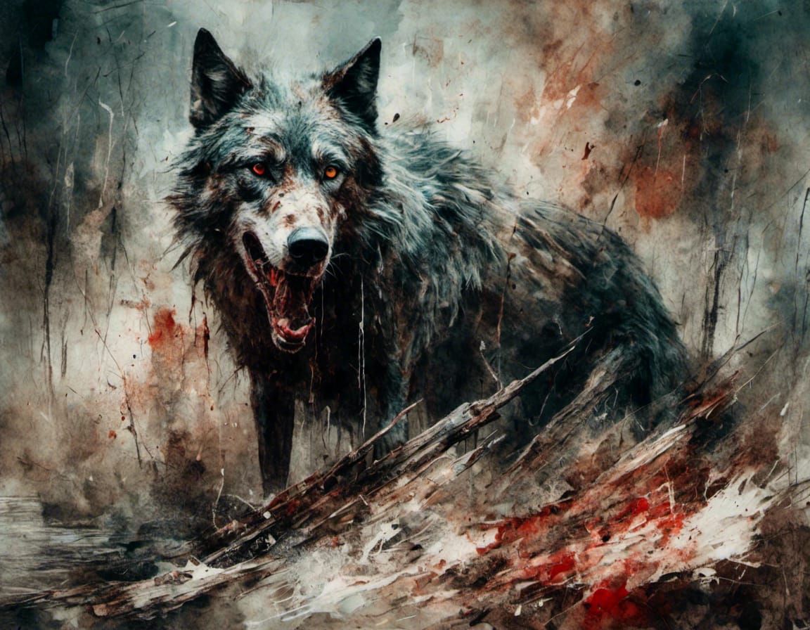 1152x896 Hungry wolf