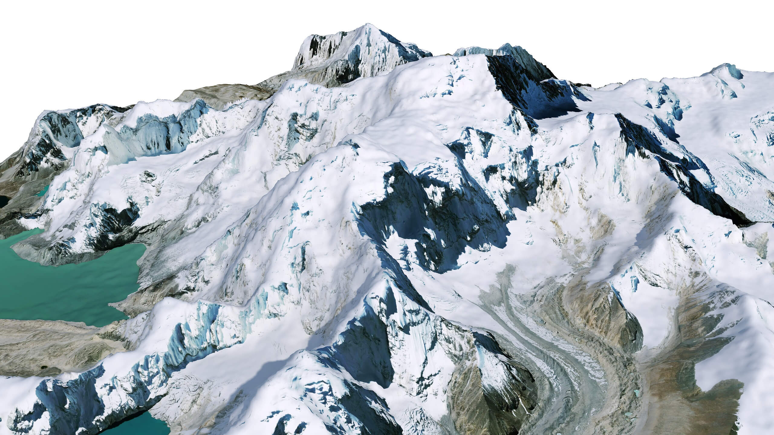 2560x1440 Shishapangma Mountain China Terrain 3D Model