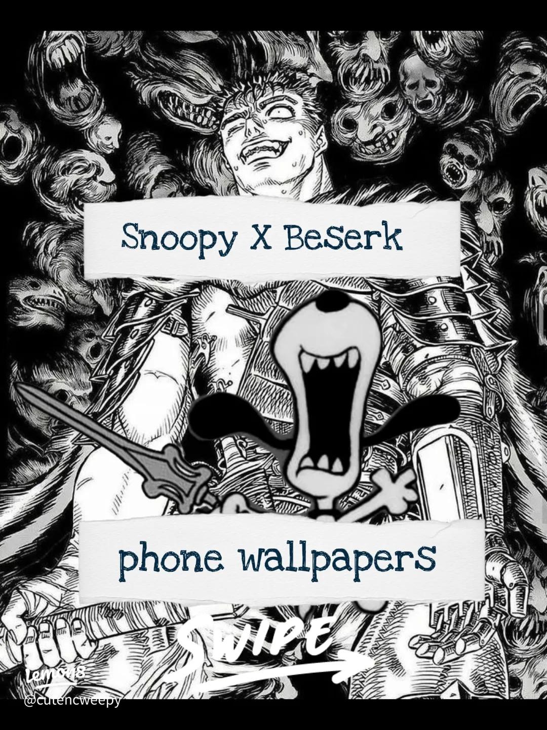 1080x1440 My Fave Snoopy x Berserk Walls: Dark & Cute Manga Phone Wallpaper!