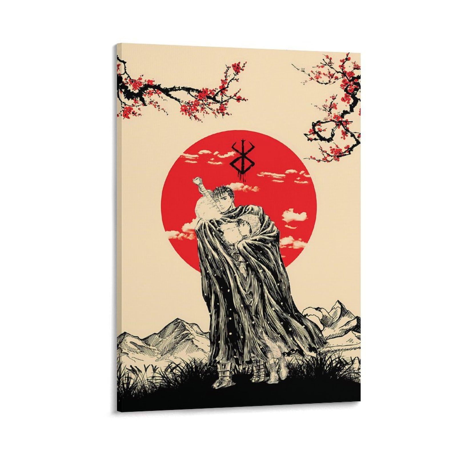 1600x1600 Berserk Poster Guts And Casca Vintage Canvas Painting Posters And Prints Wall Art Picture For Living Room Bedroom Decor 08x12inch(20x30cm) Frame Style: Posters & Prints