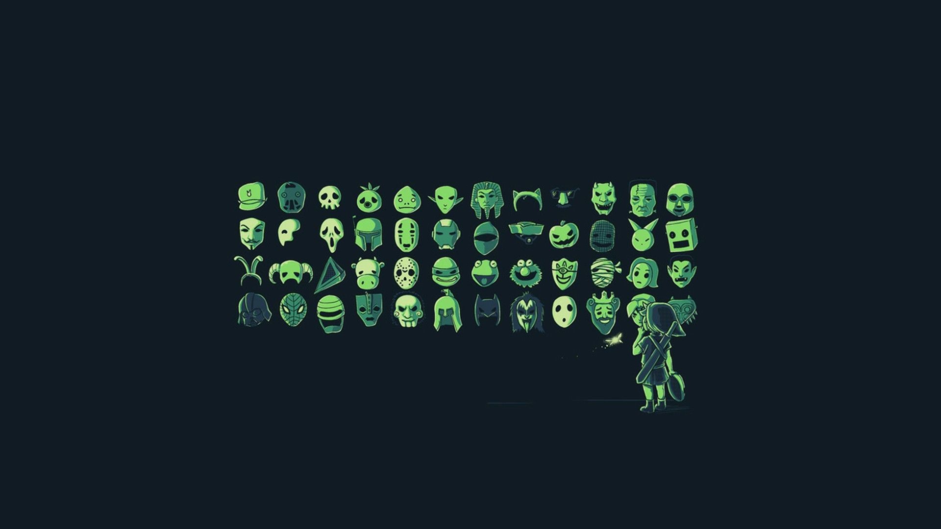 1920x1080 Minimalist Zelda Wallpaper