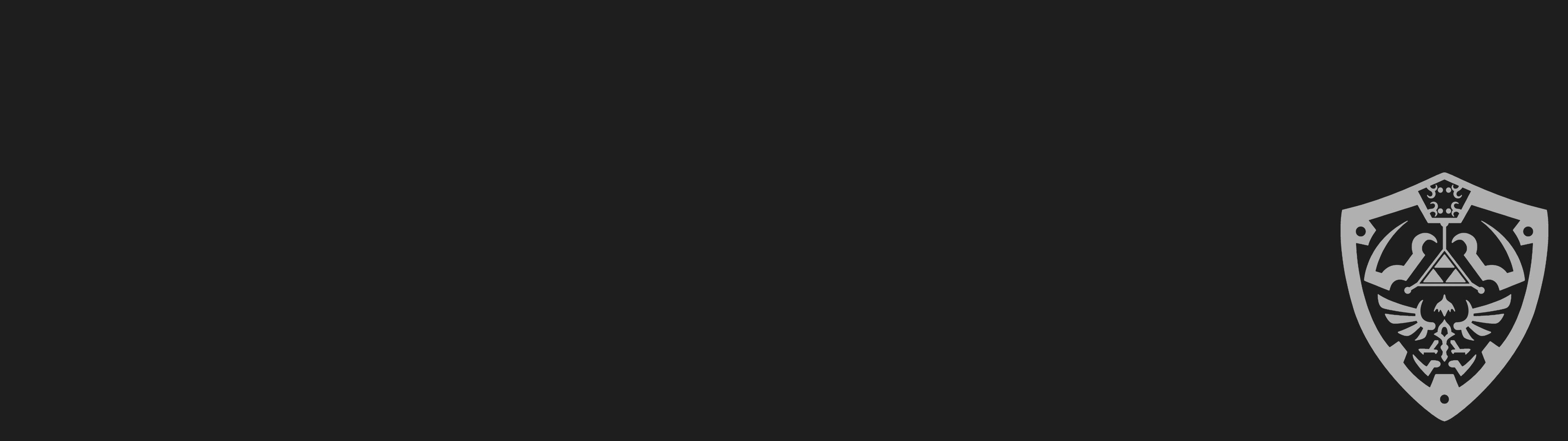 3840x1080 Zelda, Link, The Legend of Zelda, Shield, Hyrule, Hylian Shield, Hylian crest, Minimalism, Simple, Simple background, Logo, Dual monitors, Black Wallpaper HD / Desktop and Mobile Background