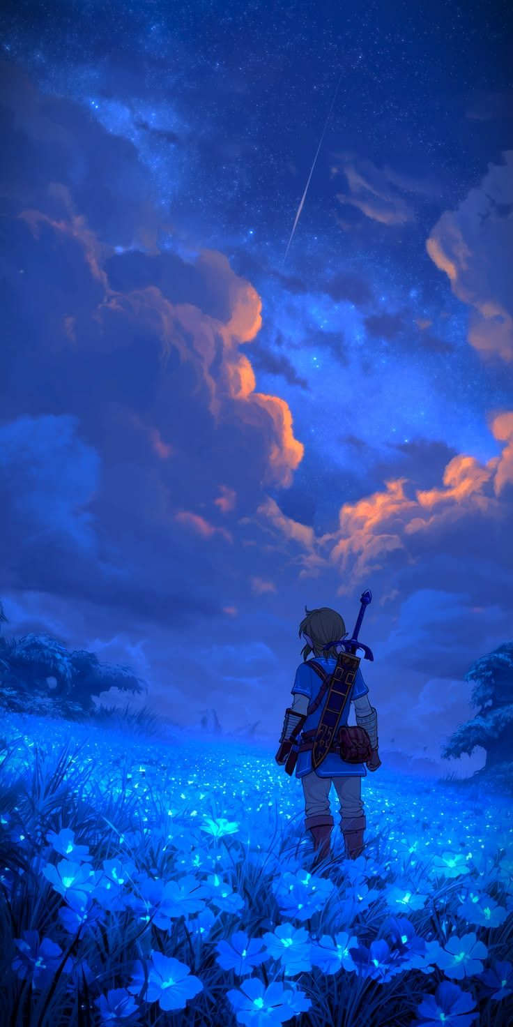 736x1472 Link in a field. Anime in field, Legend of zelda minimalist wallpaper, Link phone wallpaper