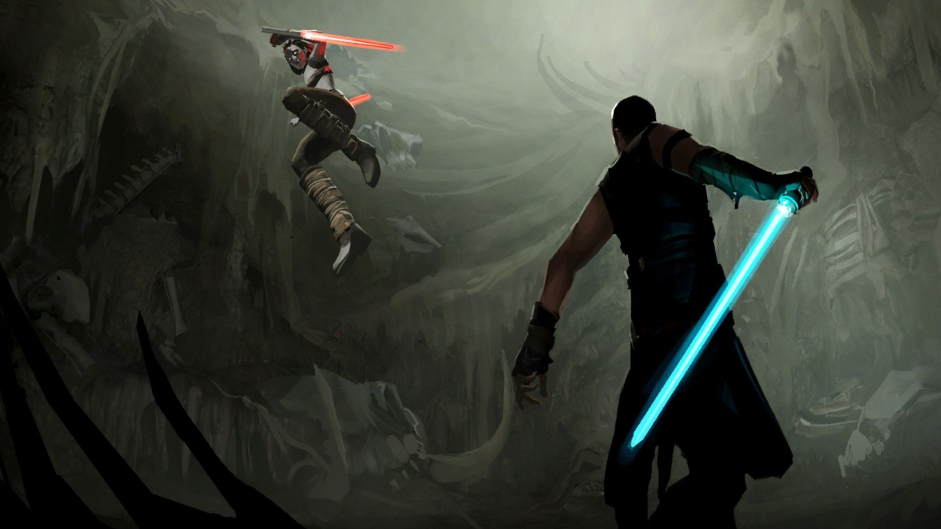 1920x1080 Lightsaber Fight Wallpaper