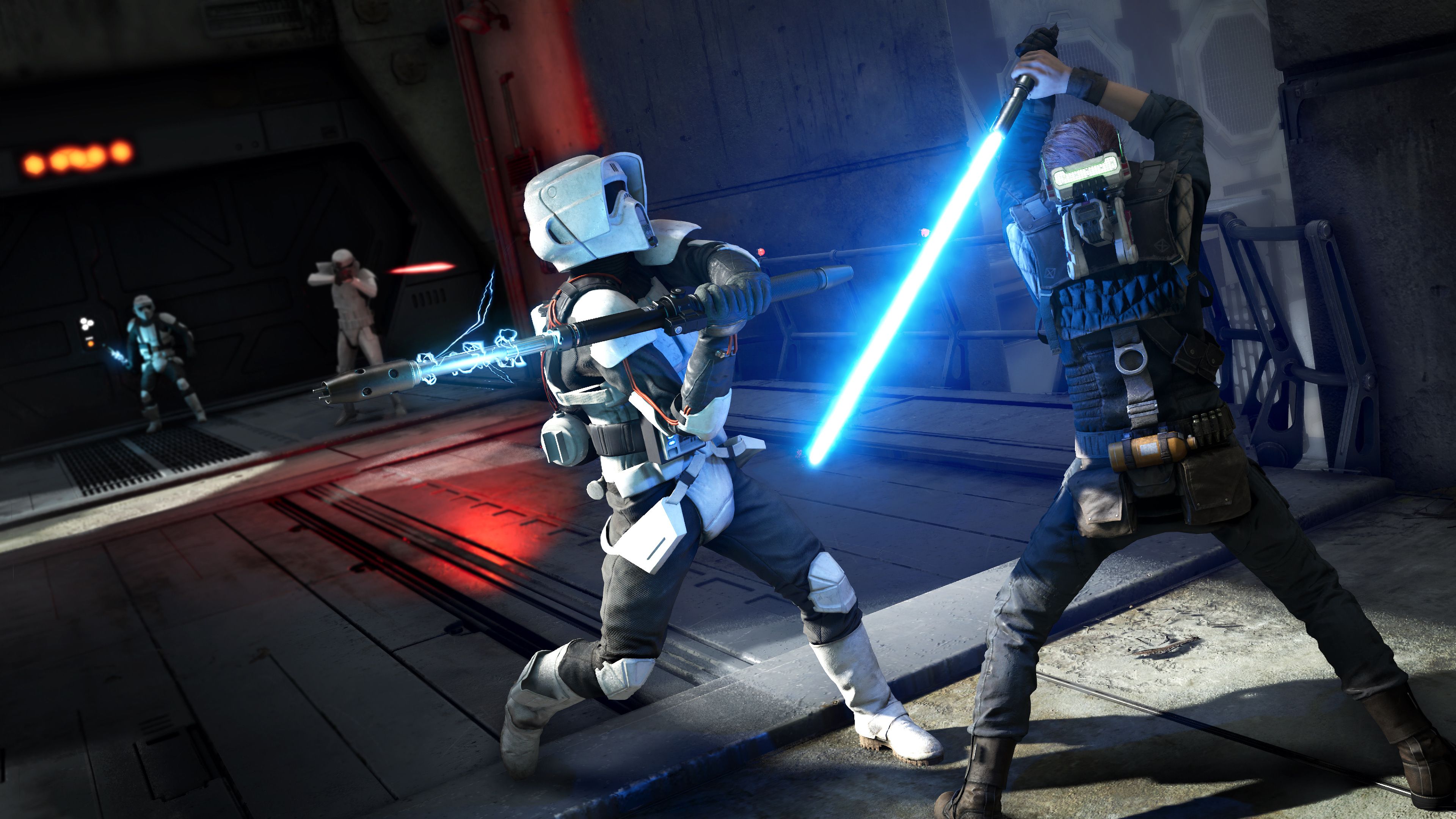 3840x2160 Star Wars Jedi Fallen Order Lightsaber Battle 4K Wallpaper HD