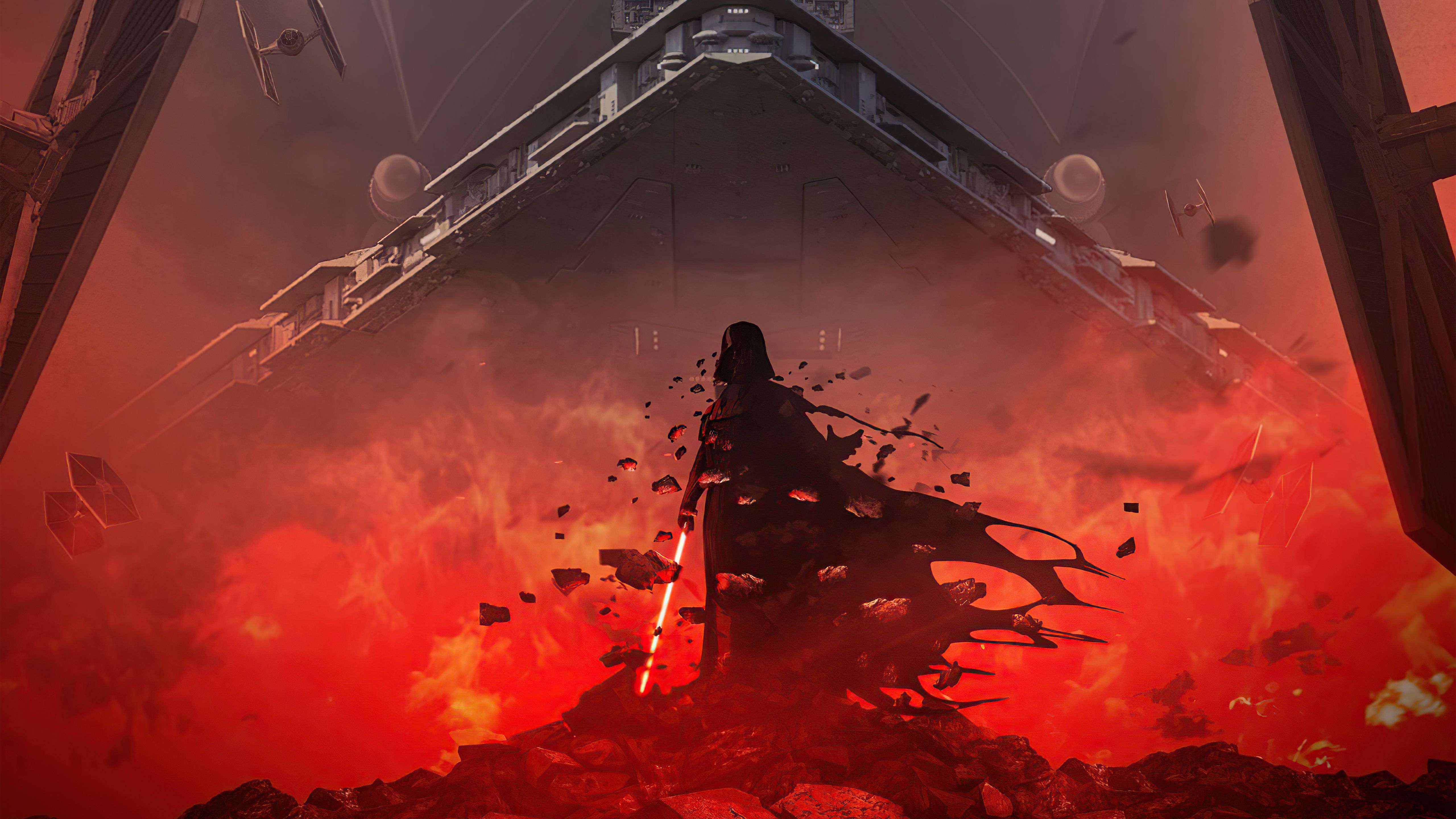 5120x2880 Wallpaper Star Wars, Darth Vader, Luke Skywalker, Jedi, Atmosphere, Background Free Image