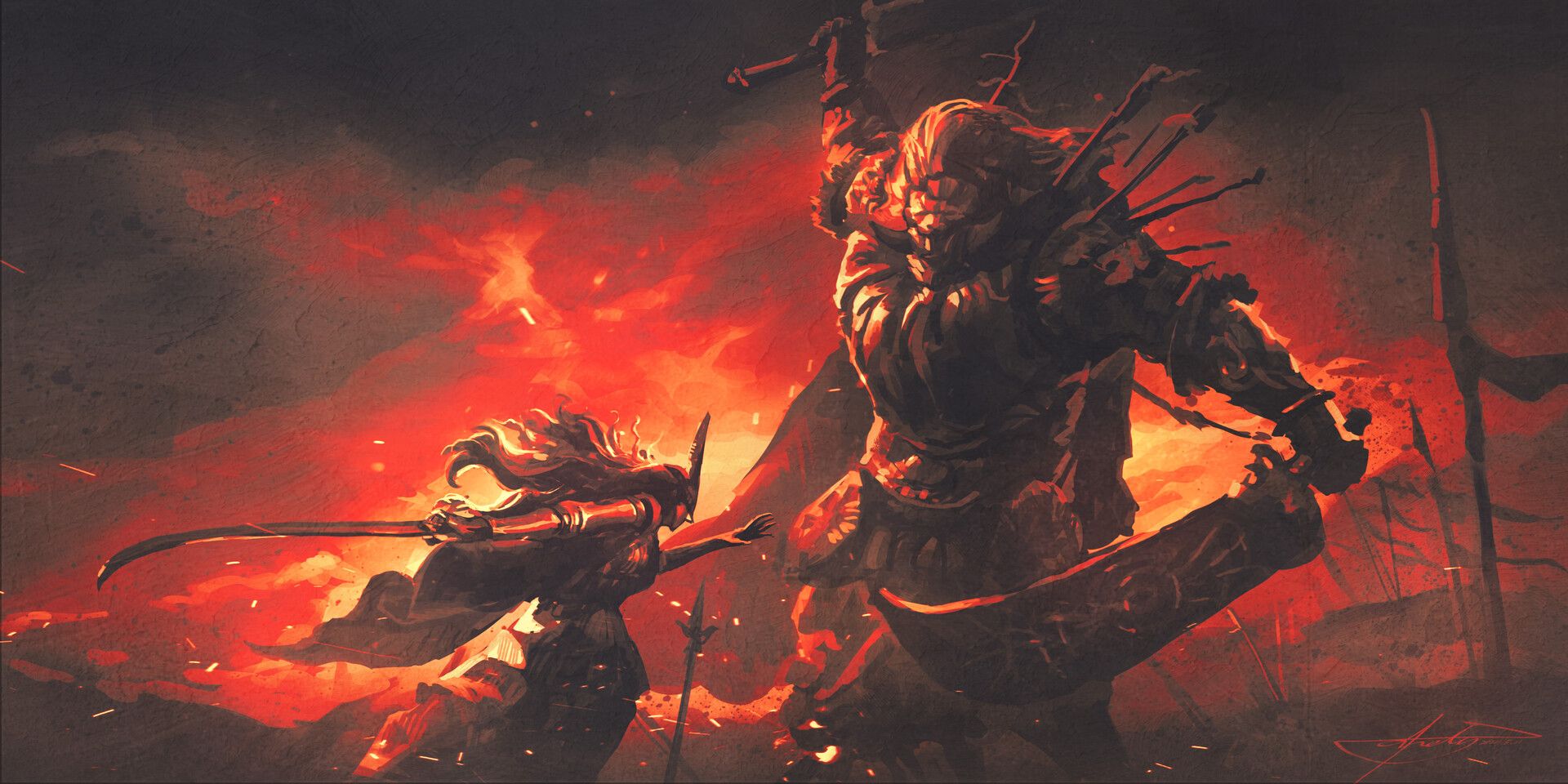 1920x960 肝画凹凸曼- Malenia vs Radahn
