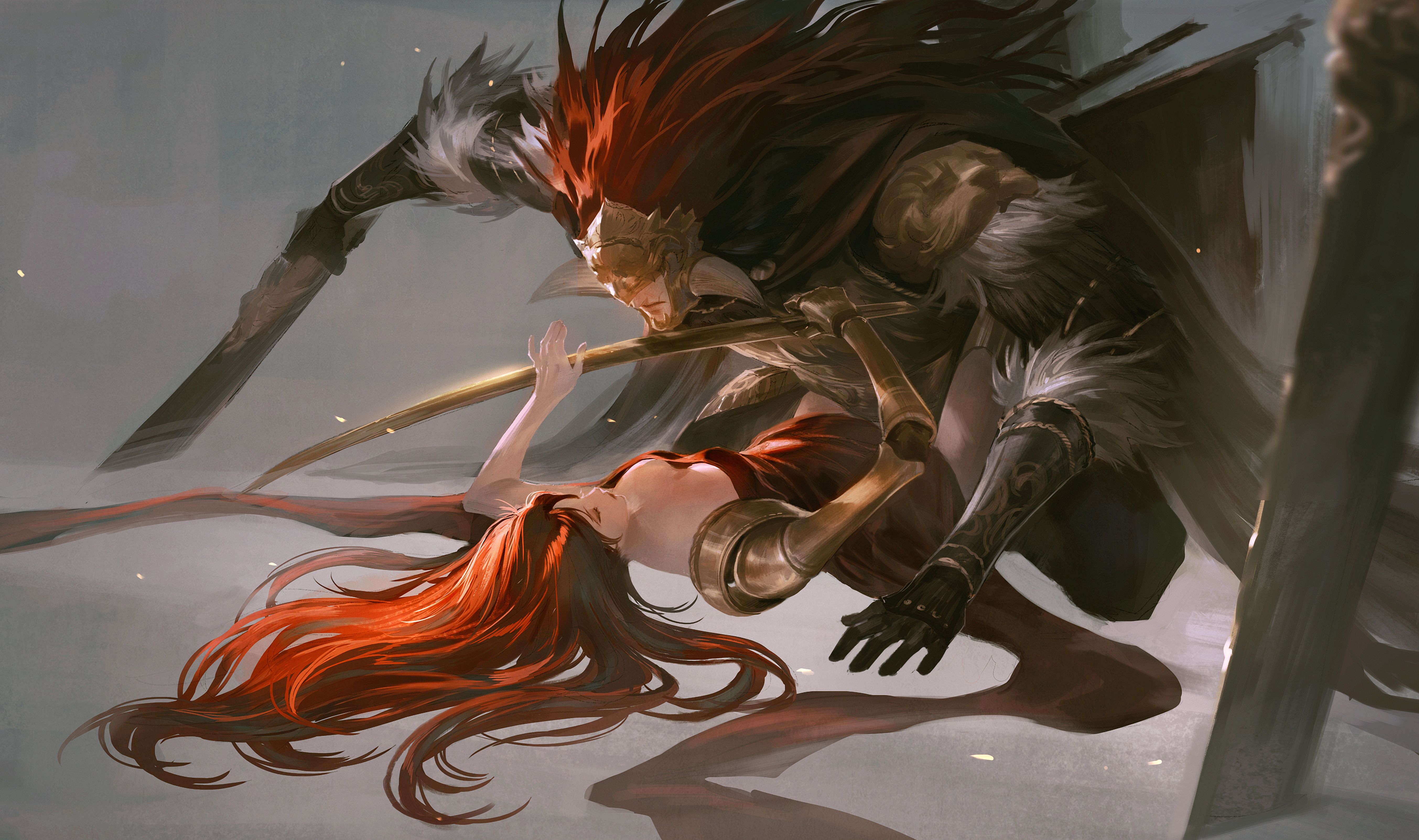 5413x3205 Wallpaper weapons, Blade of Miquella, male, girl, Elden Ring, Starscourge Radahn, Malenia for mobile and desktop, section игры, resolution 5413x3205