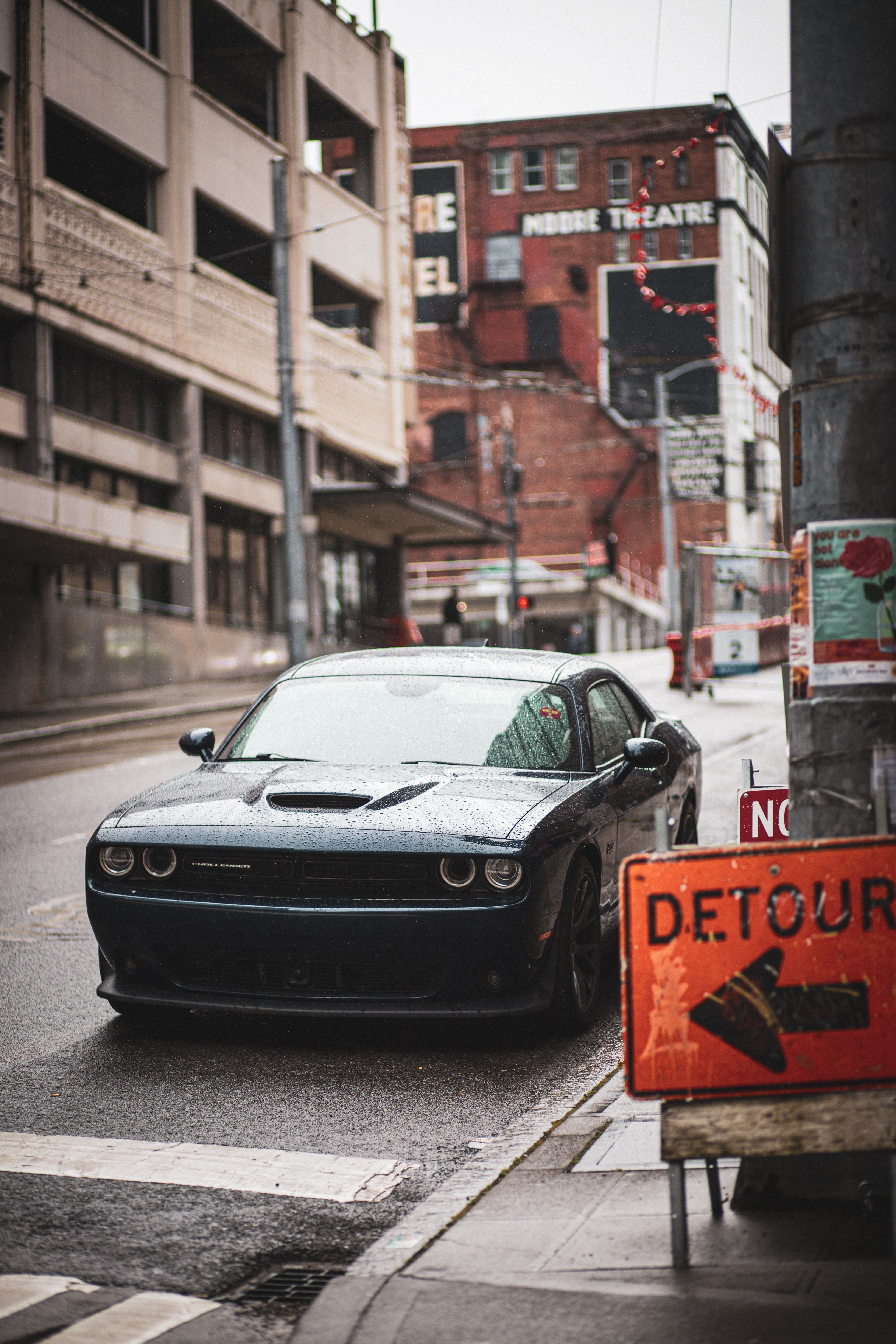 4160x6240 Dodge Challenger on Street · Free
