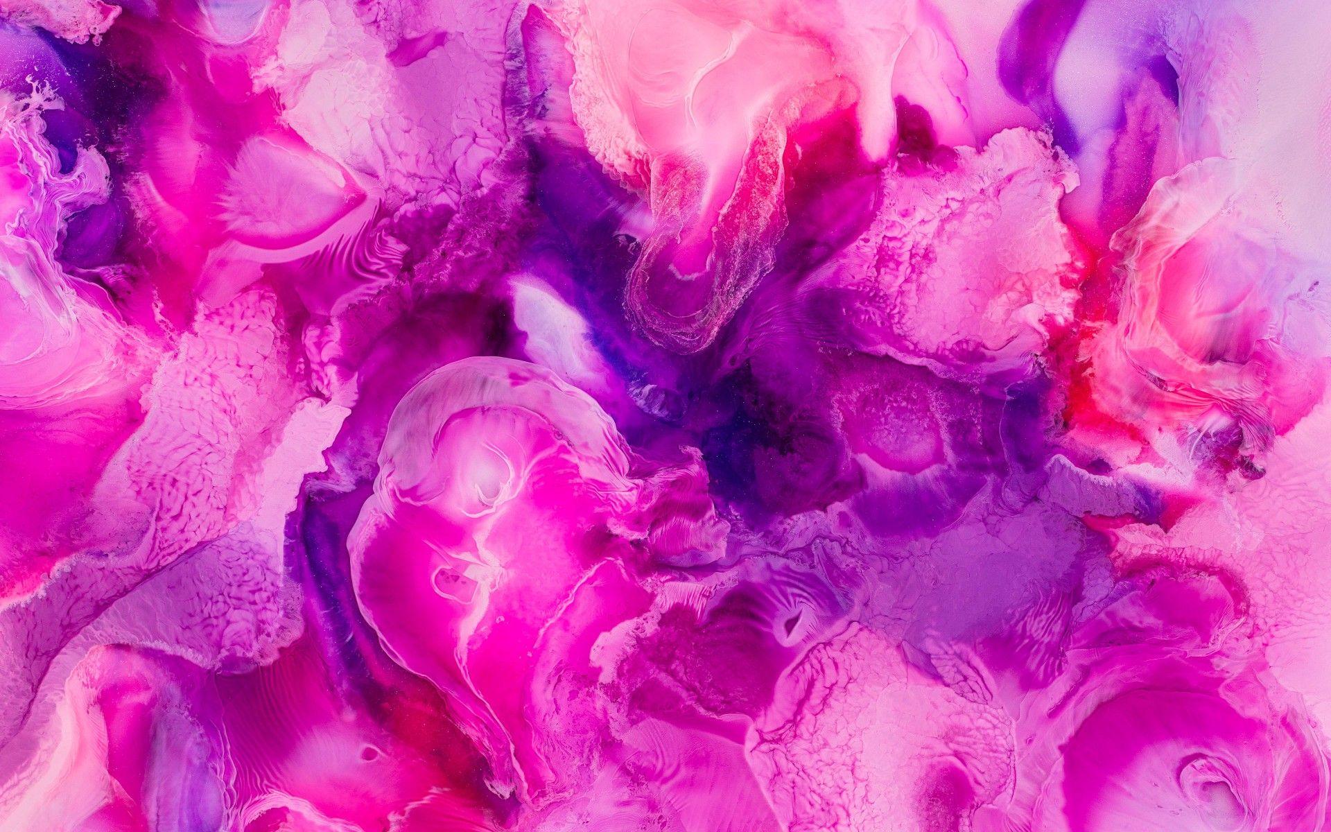 1920x1200 Liquid art 4K Wallpaper, Pearl ink, Pink, Fluid, Background, Abstract