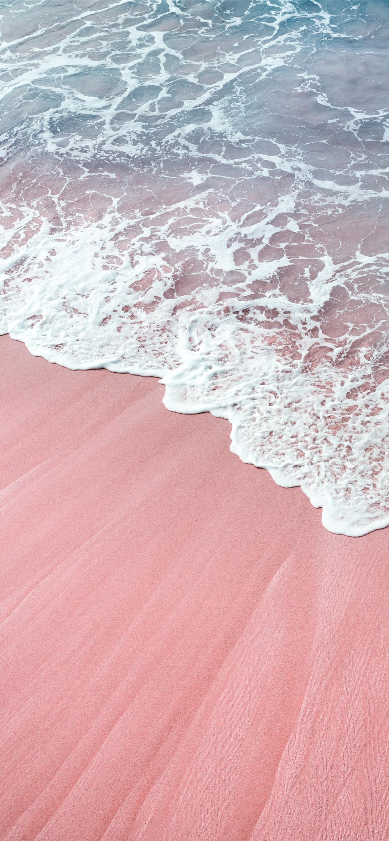 1242x2688 pink wawes iPhone X Wallpaper Free Download