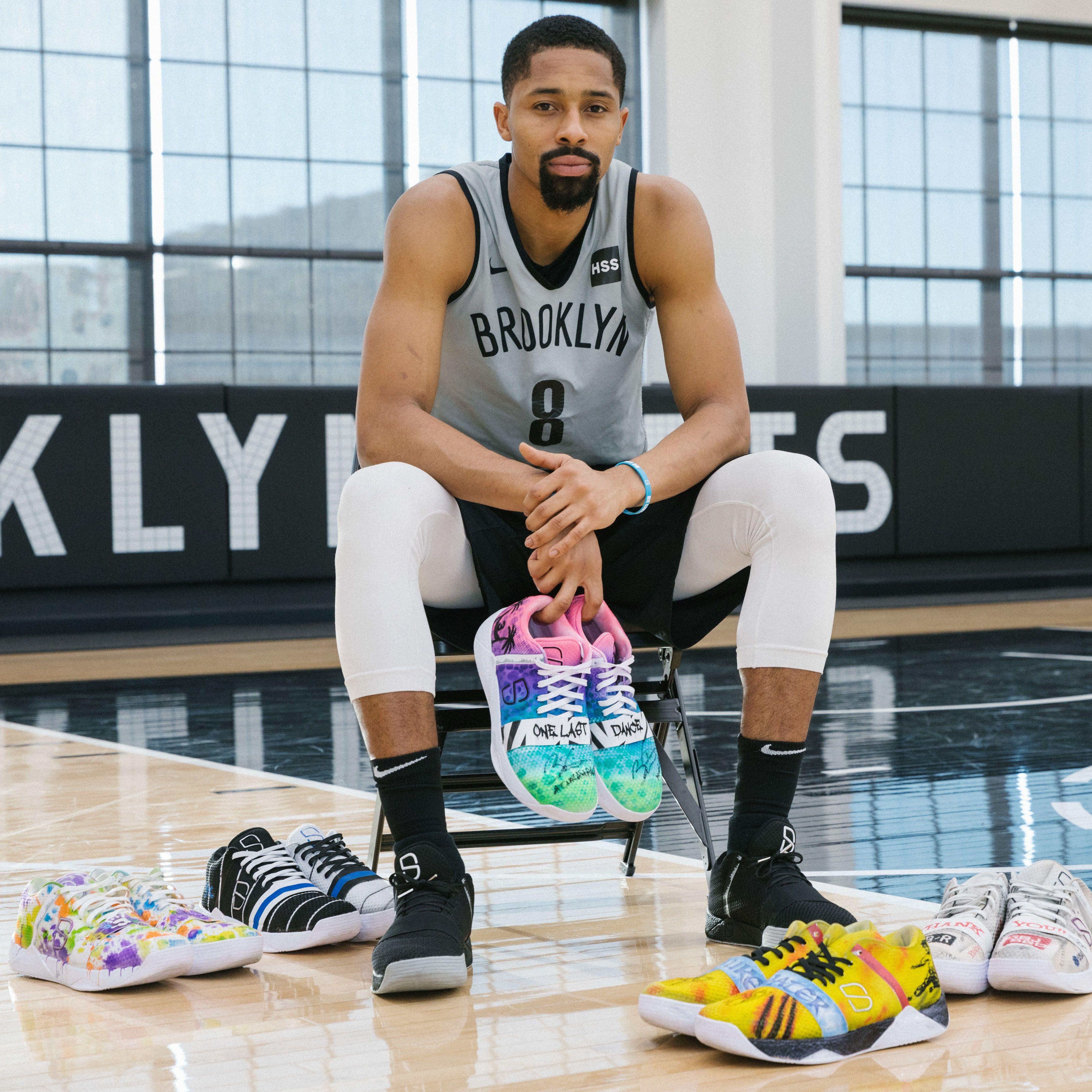 4316x4316 Spencer Dinwiddie Traded in Swooshes and Stripes for Drawings of Harriet Tubman and Bruce Lee