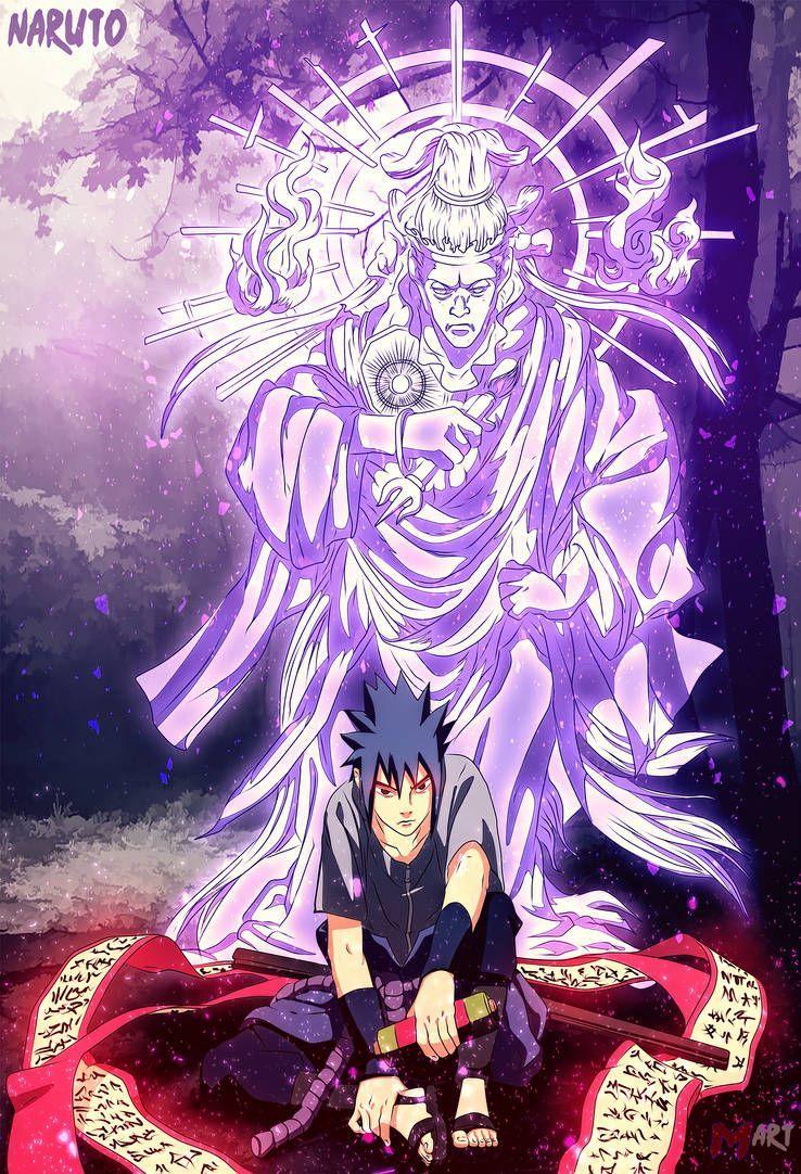 738x1082 Sasuke with Indra Chakra