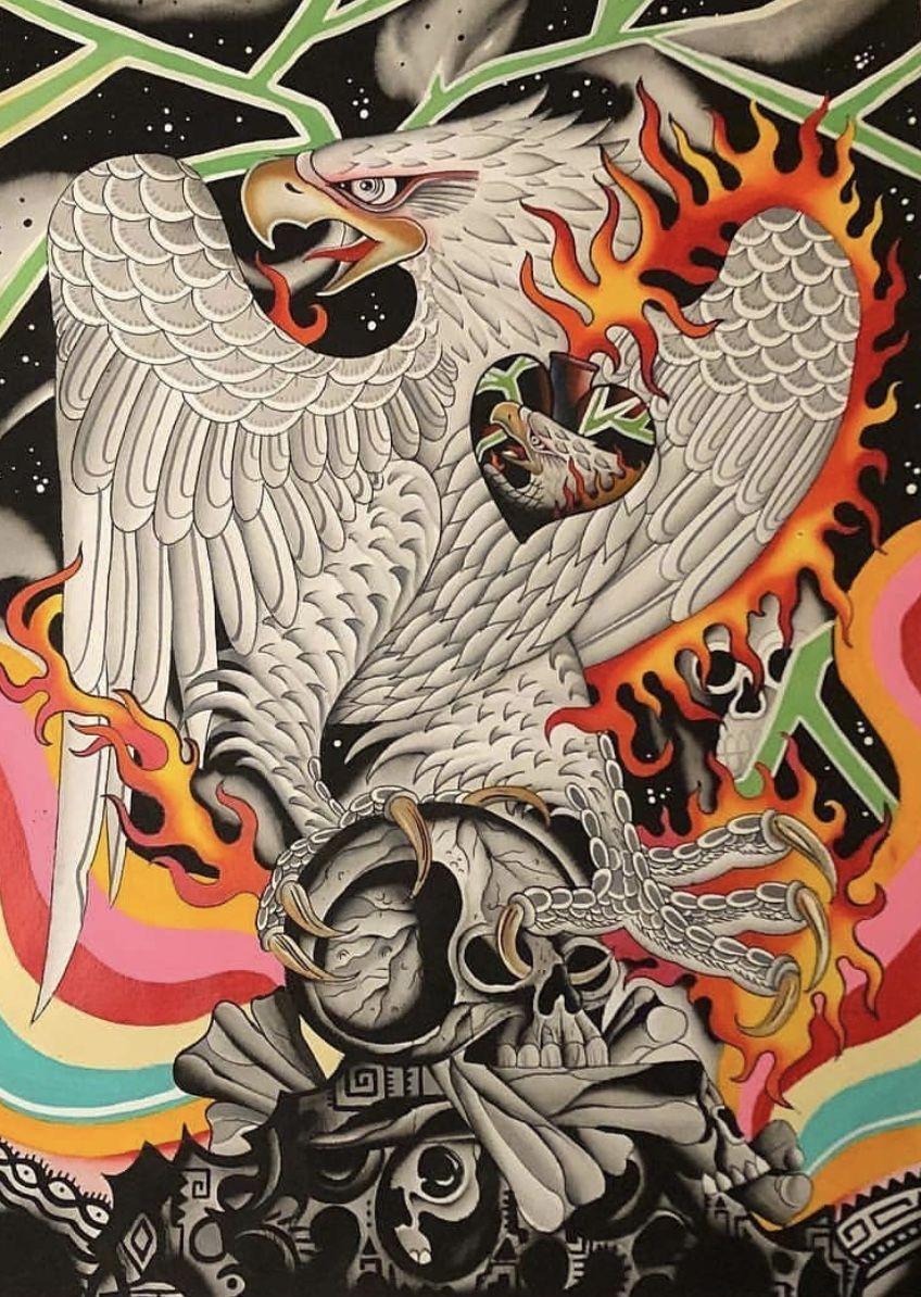 848x1194 Insane Americans Traditional eagle. Art wallpaper, American traditional, Traditional art