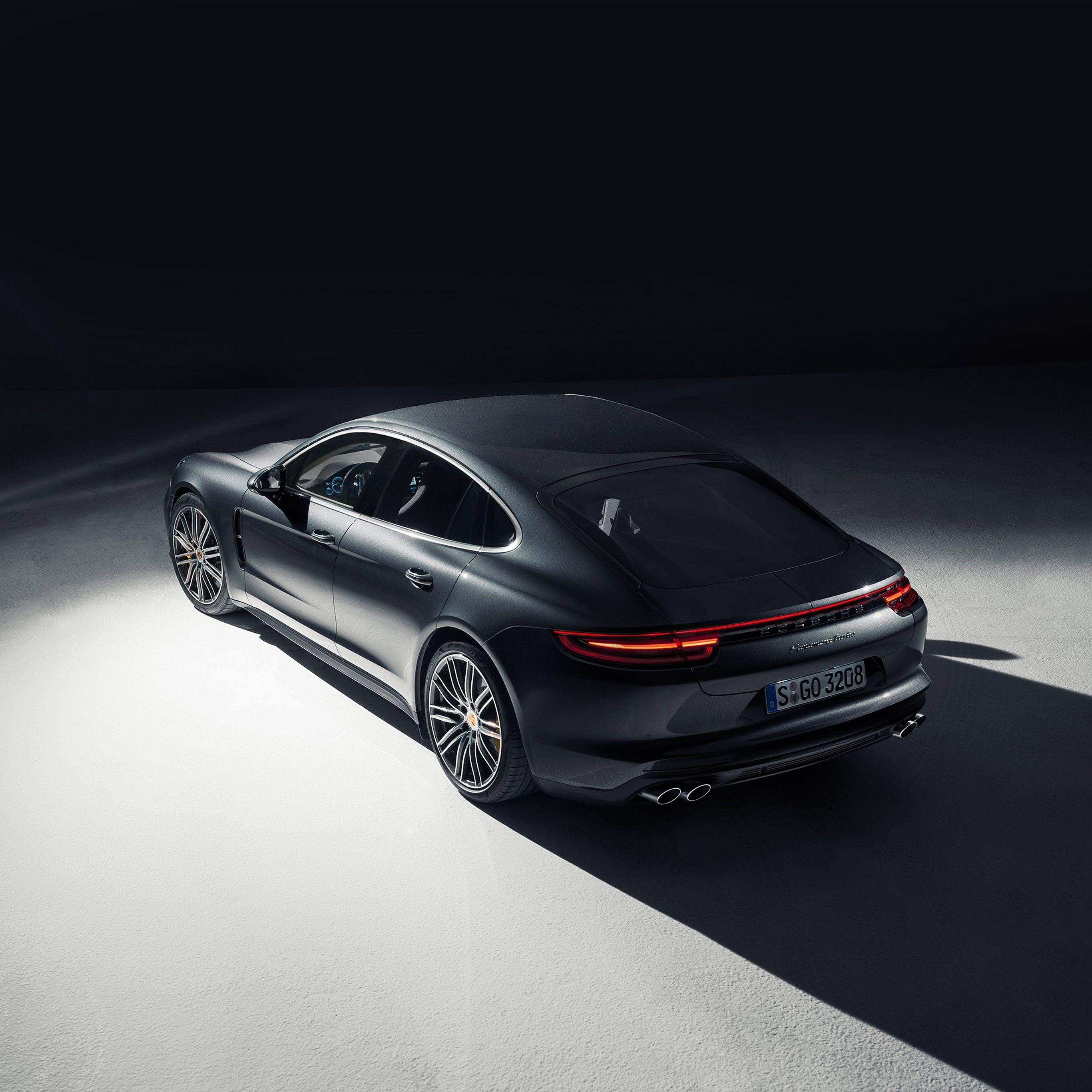 2732x2732 Porsche Panamera Dark Car Art Illustration Wallpaper