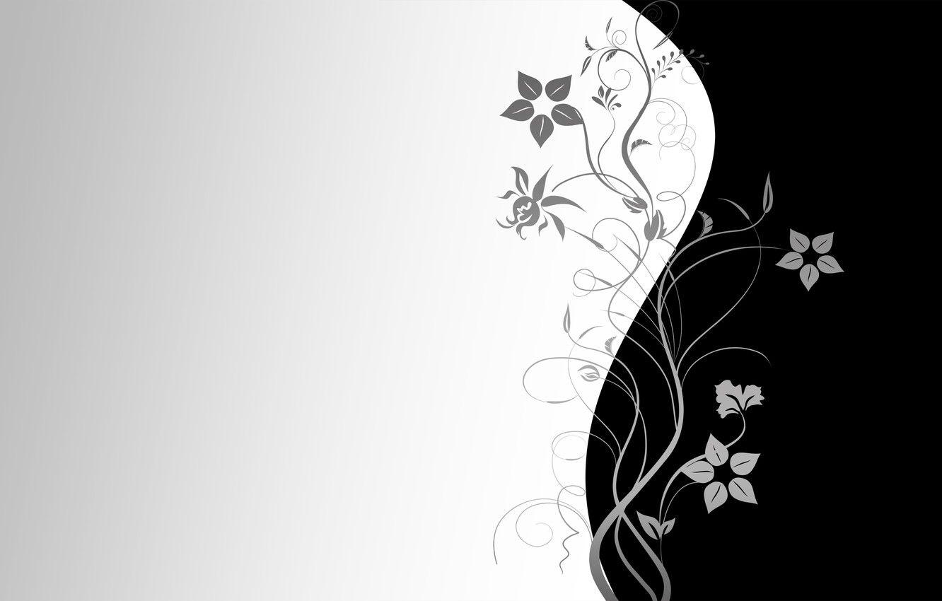 1332x850 Wallpaper flowers, Wallpaper, pattern, vector, texture, wallpaper, black background, grey background image for desktop, section текстуры