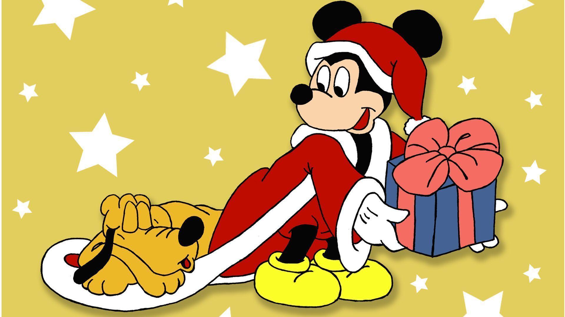 1920x1080 Cute Christmas Wallpaper Mickey Mouse