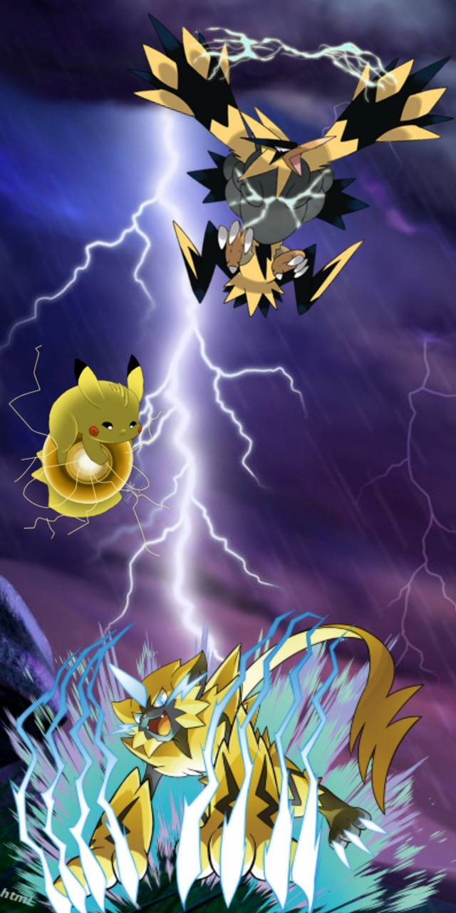 640x1280 Pokemon thunder wallpaper by Creepst3r .