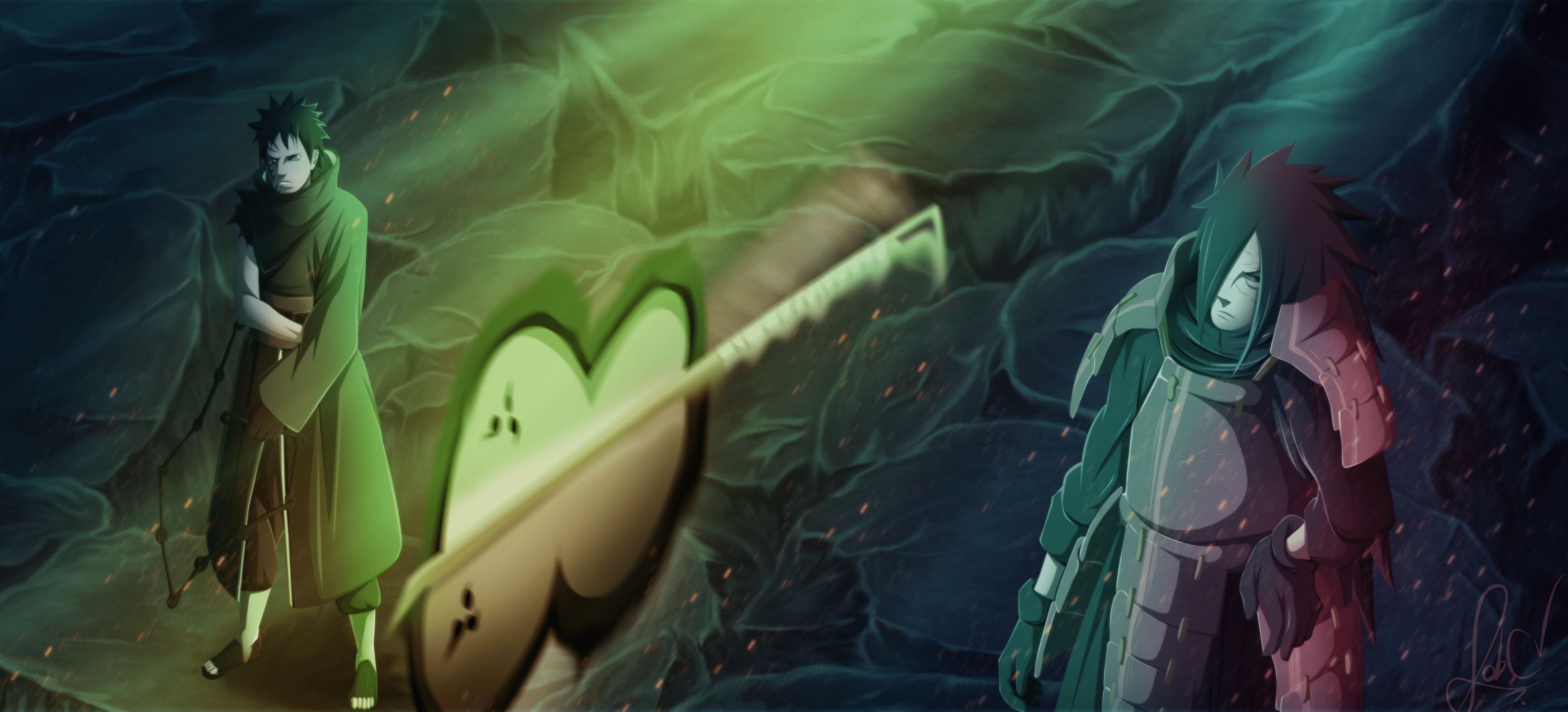 3000x1362 3000x1362 Obito Uchiha, Madara Uchiha wallpaper