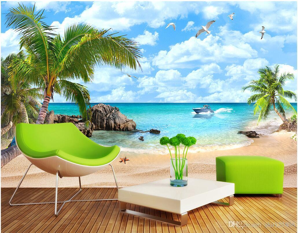 1030x806 3D Room Wallpaer Custom Mural Photo Sea View Mediterranean Beach Scenery Picture Decoration Painting 3D Wall Murals Wallpaper For Walls 3 D Free Computer Wallpaper Free Desktop Wallpaper From Shu $12.82.