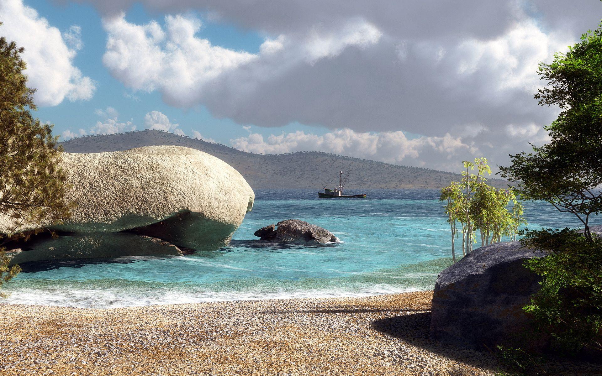 1920x1200 hd sea beach wallpaper Desktop Wallpaperk HD